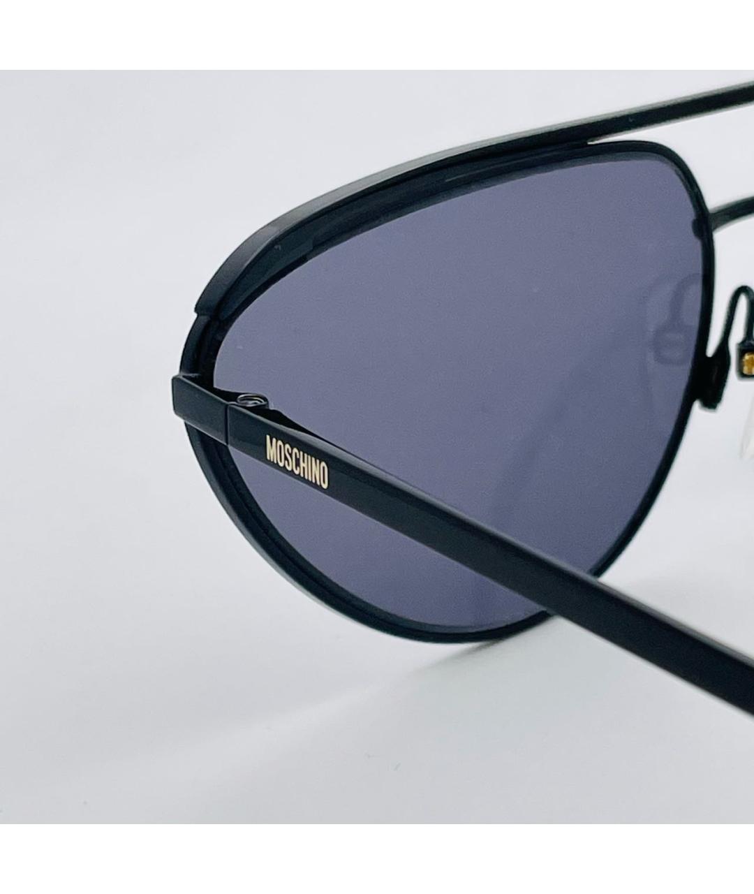 MOSCHINO Черные металлические солнцезащитные очки, фото 3