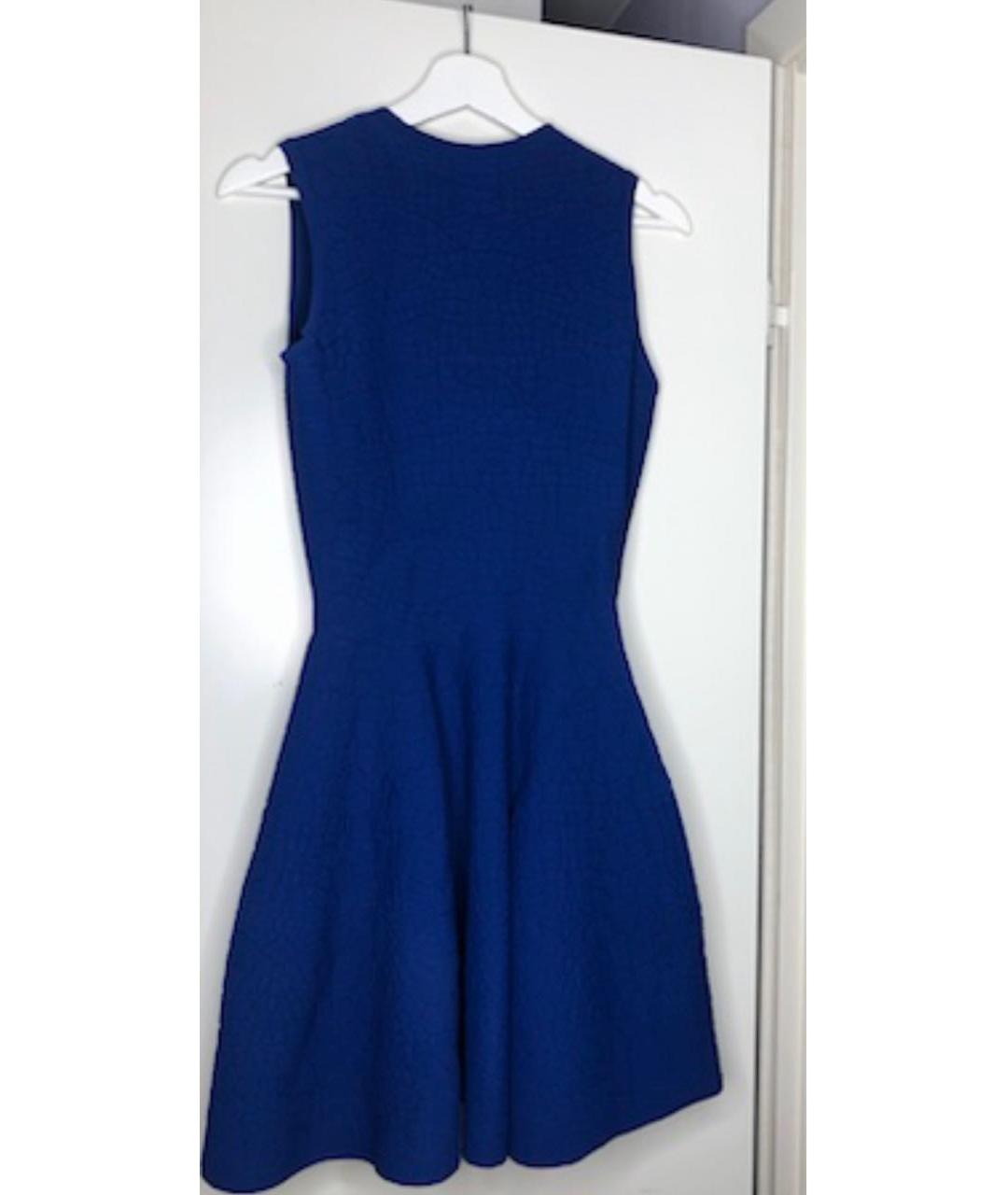ALEXANDER MCQUEEN Синее полиэстеровое вечернее платье, фото 2