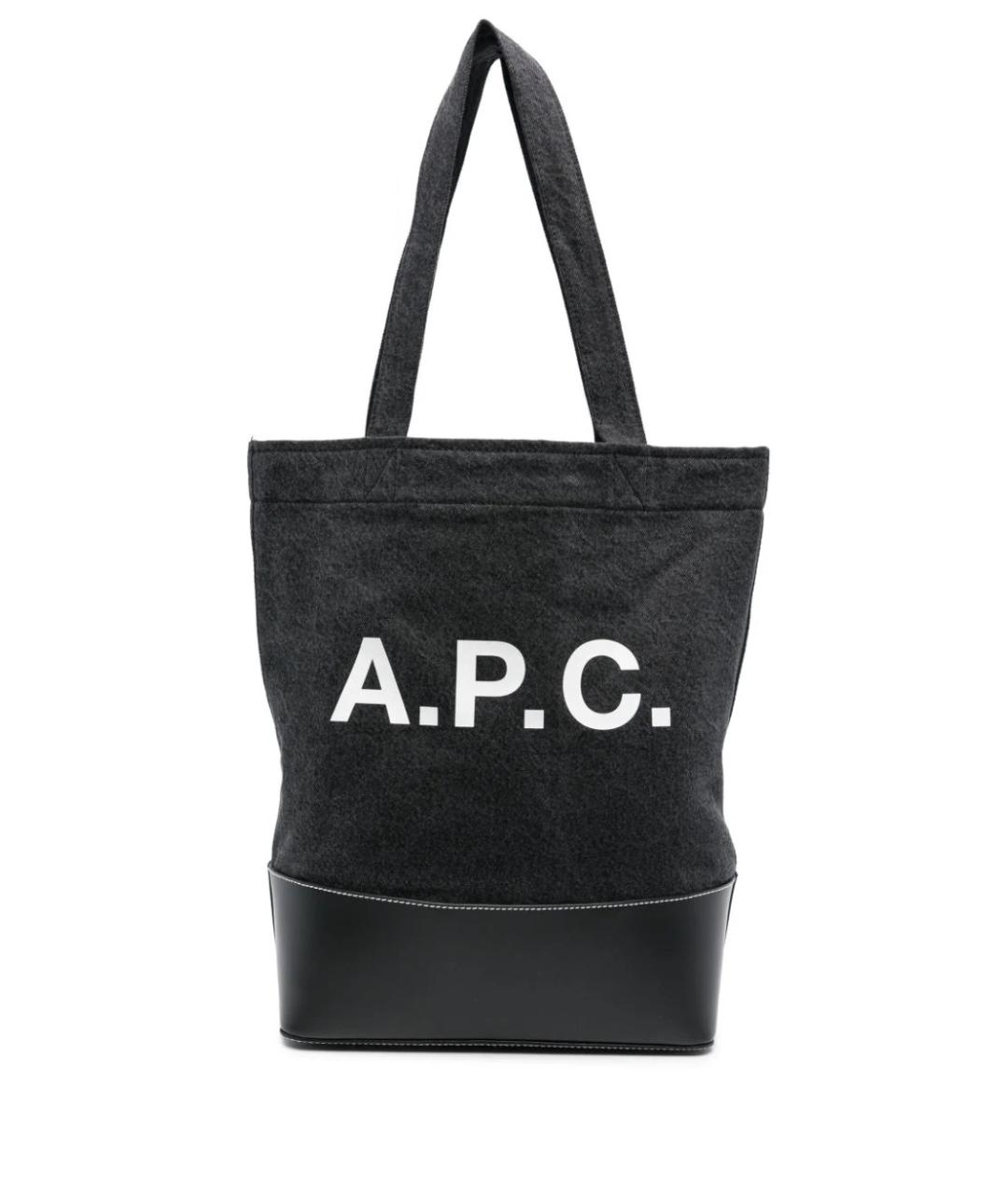 A.P.C. Черная сумка тоут, фото 1