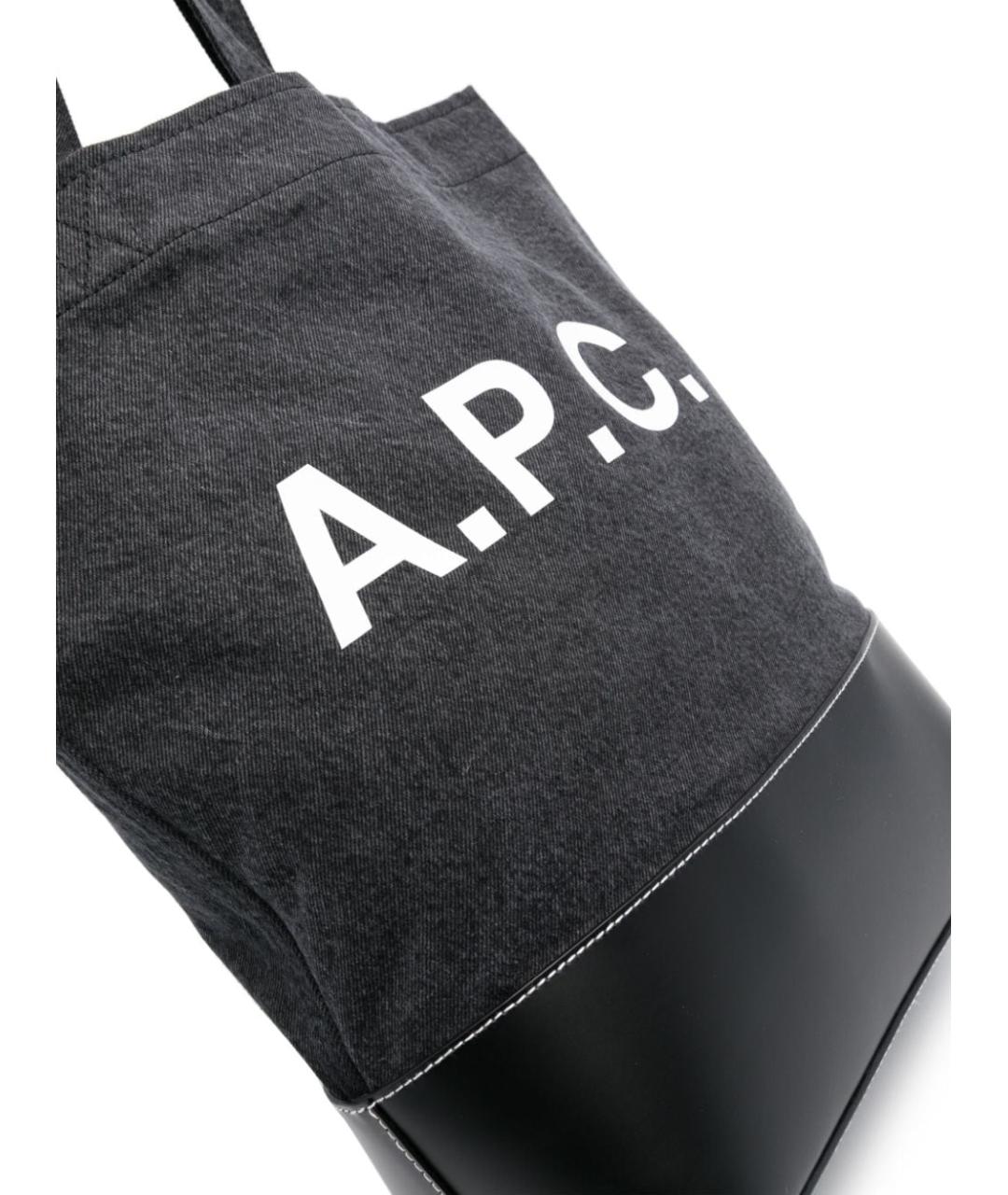 A.P.C. Черная сумка тоут, фото 2