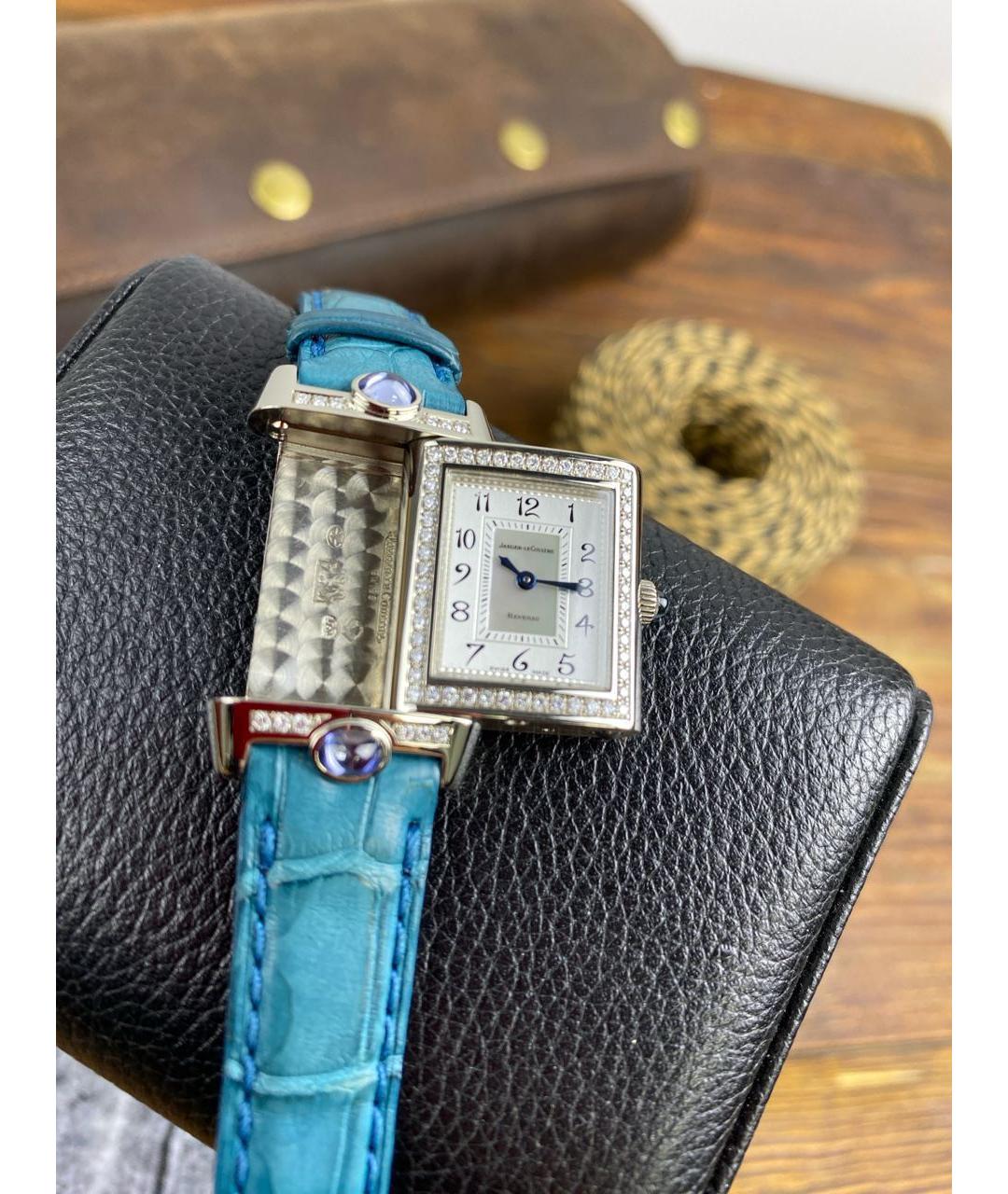 Jaeger LeCoultre Голубые часы из белого золота, фото 2