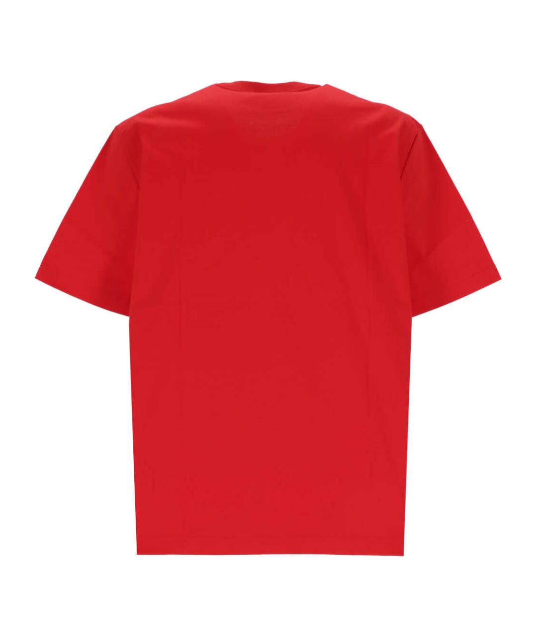 LANVIN Красная хлопковая футболка, фото 3