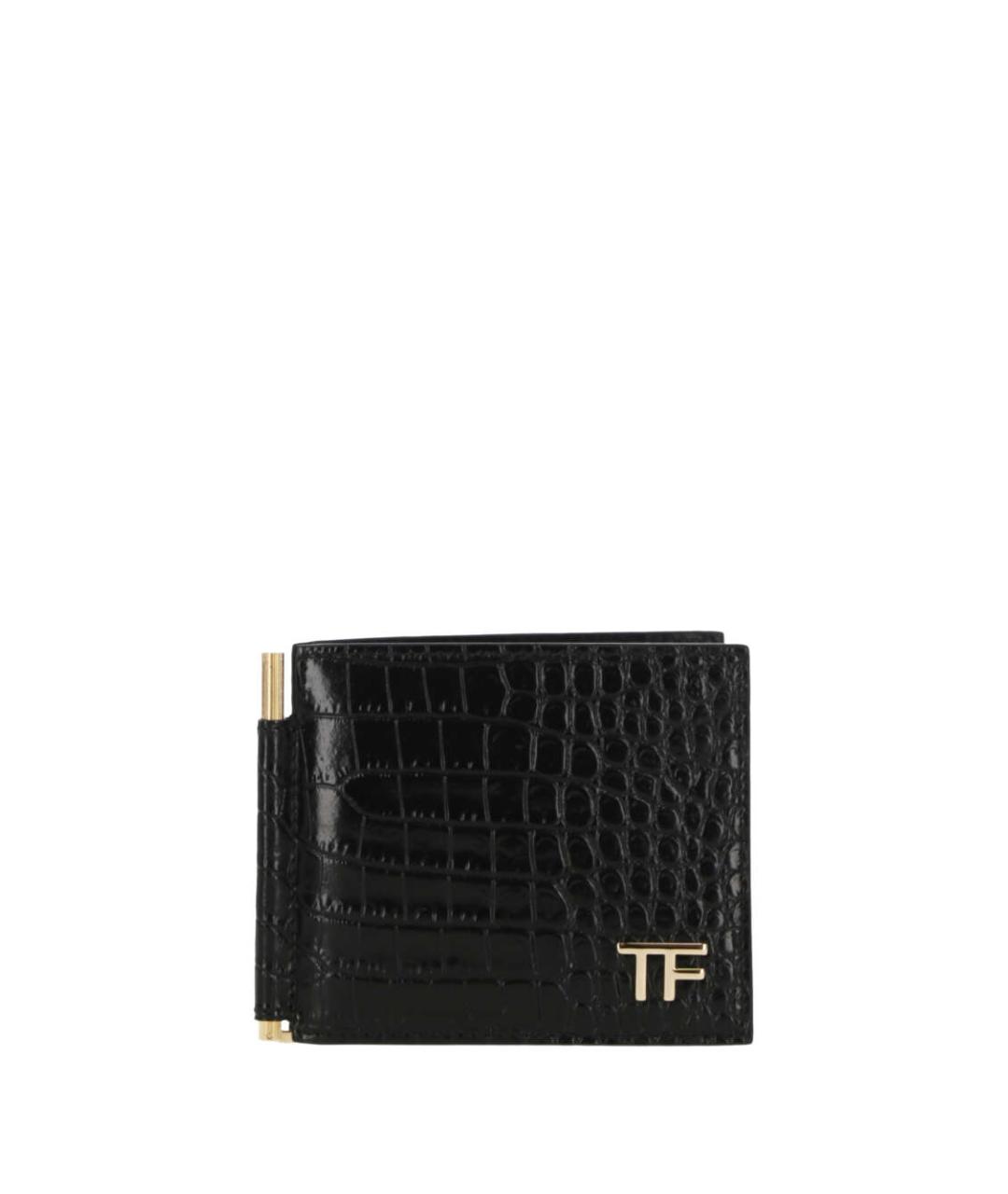 TOM FORD Черный кожаный кошелек, фото 1