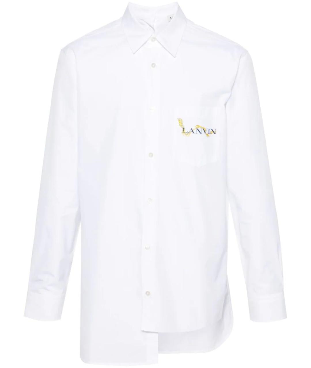 LANVIN Белая хлопковая кэжуал рубашка, фото 1