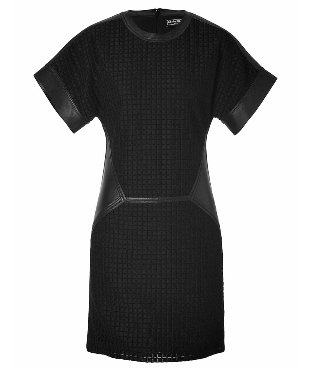 SALVATORE FERRAGAMO Черное хлопковое повседневное платье, фото 1
