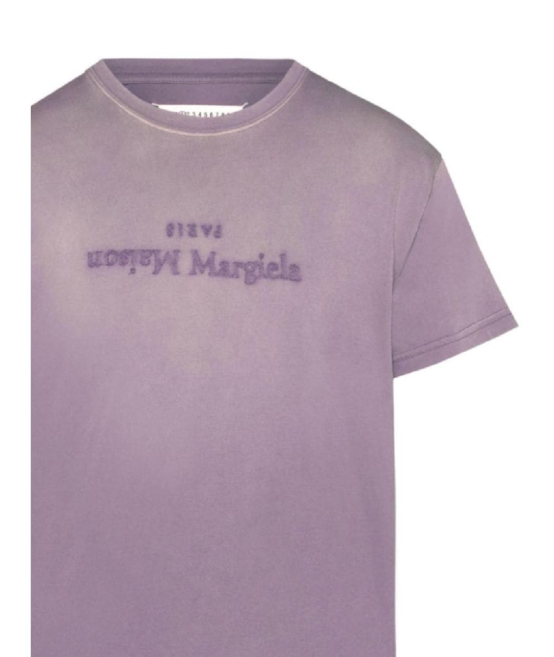 MAISON MARGIELA Фиолетовая хлопковая футболка, фото 2