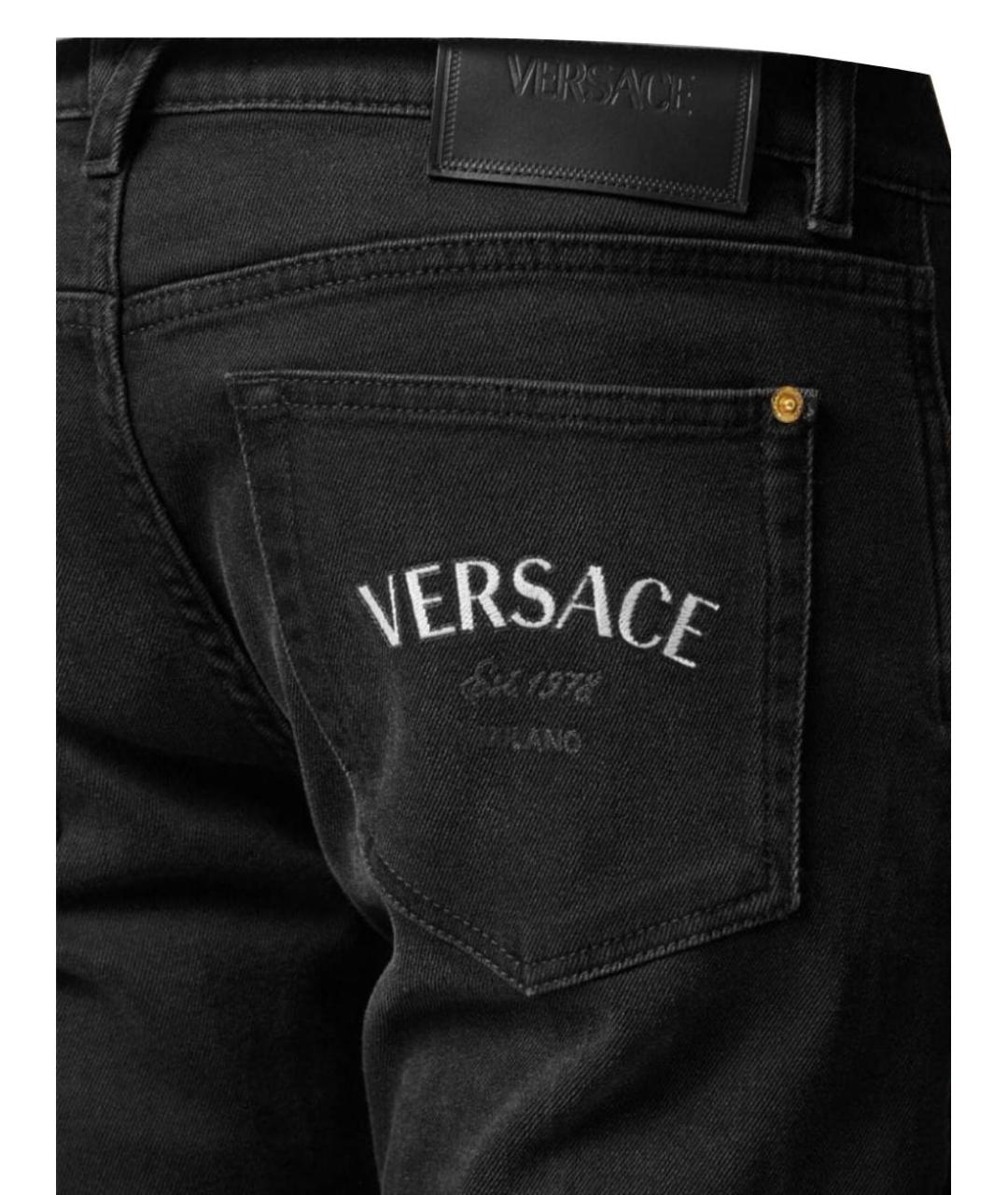 VERSACE Черные джинсы скинни, фото 2