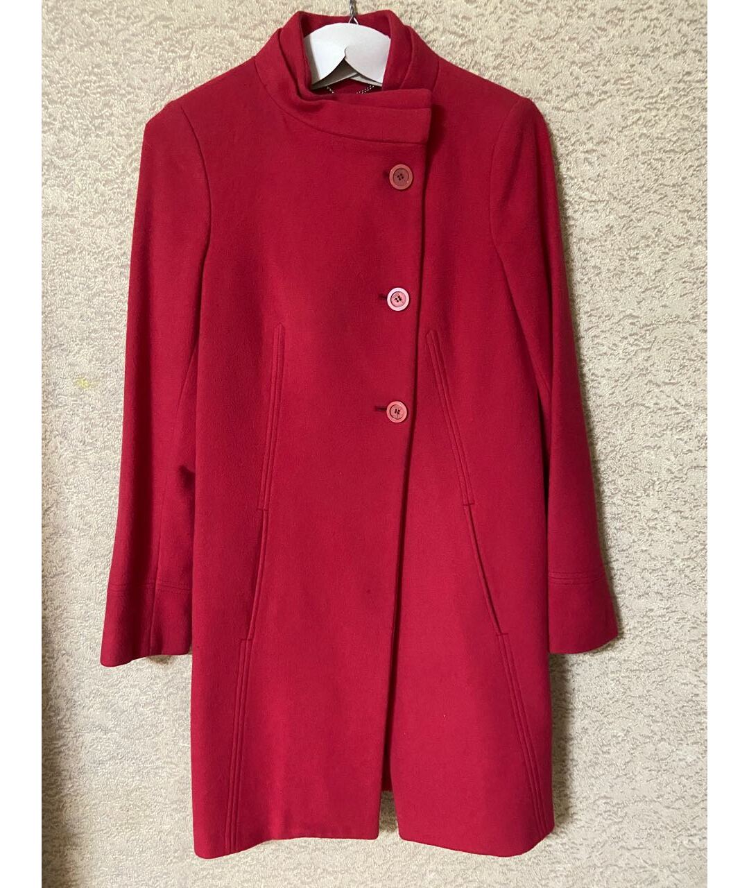 TRUSSARDI Красное шерстяное пальто, фото 8