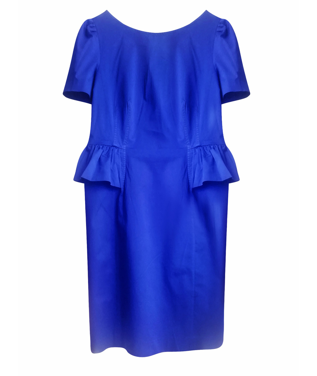 MOSCHINO Синее хлопко-эластановое повседневное платье, фото 1