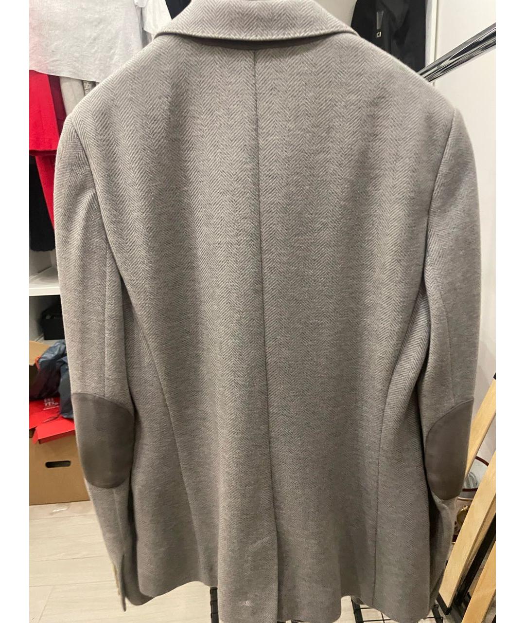 LORO PIANA Серый хлопковый жакет/пиджак, фото 6