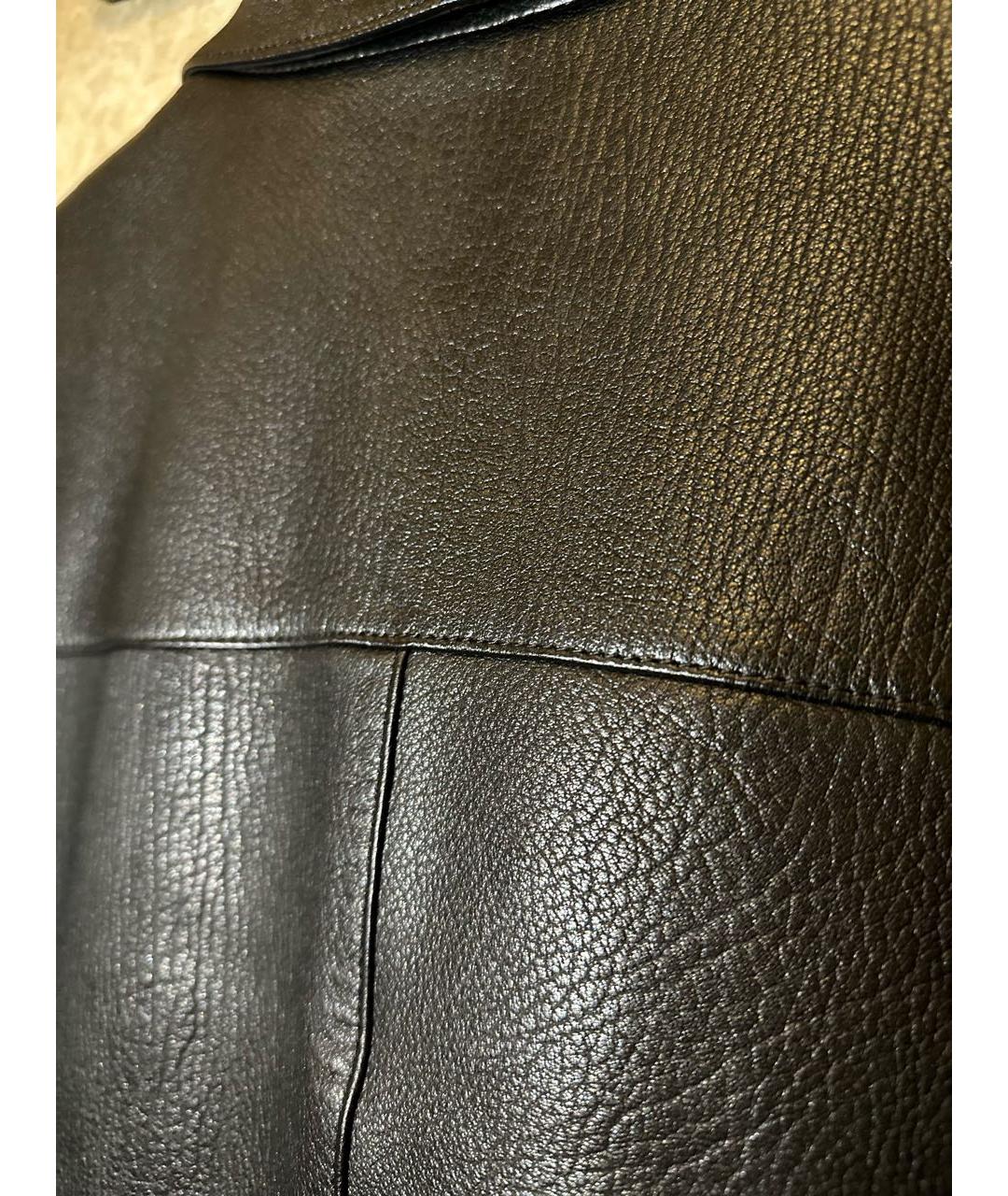 12 STOREEZ Черный кожаный жакет/пиджак, фото 4