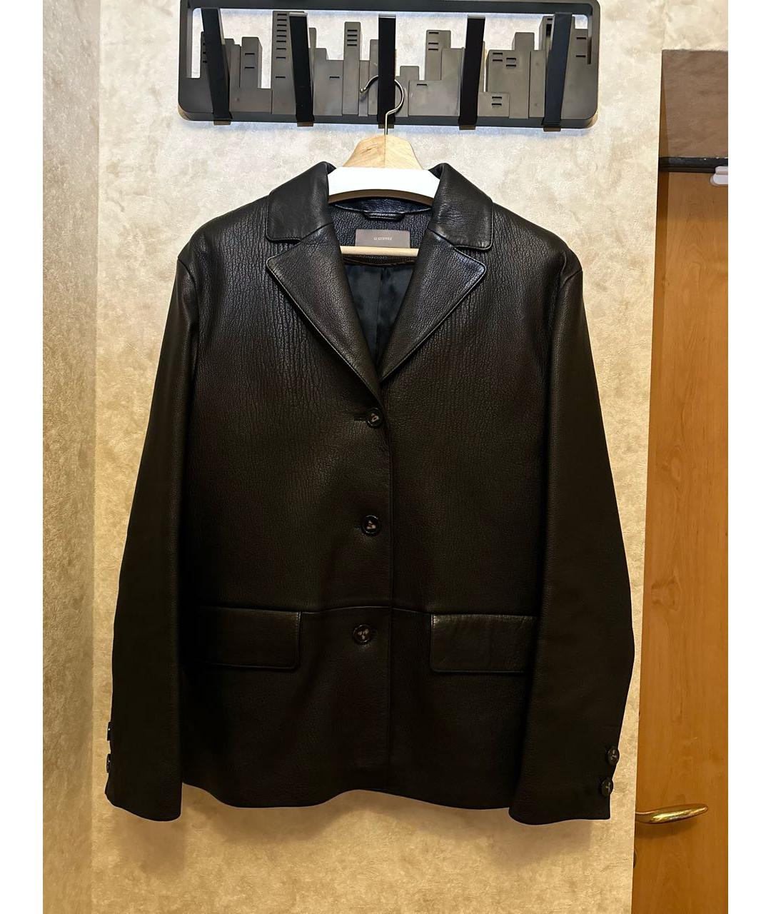 12 STOREEZ Черный кожаный жакет/пиджак, фото 9