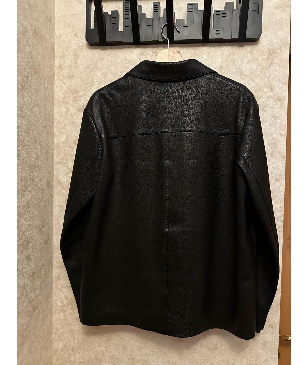12 STOREEZ Черный кожаный жакет/пиджак, фото 2