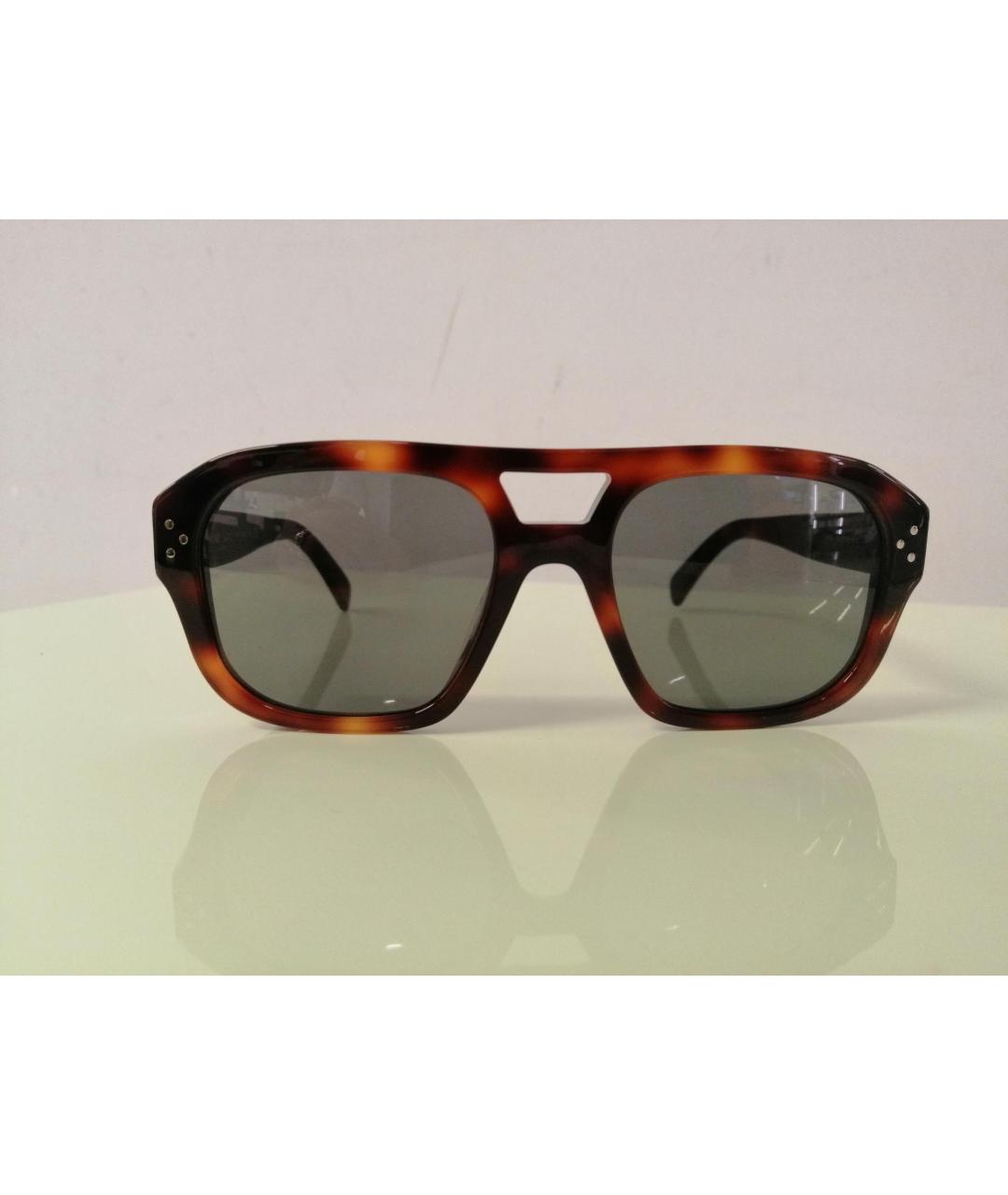 CELINE PRE-OWNED Коричневые солнцезащитные очки, фото 2