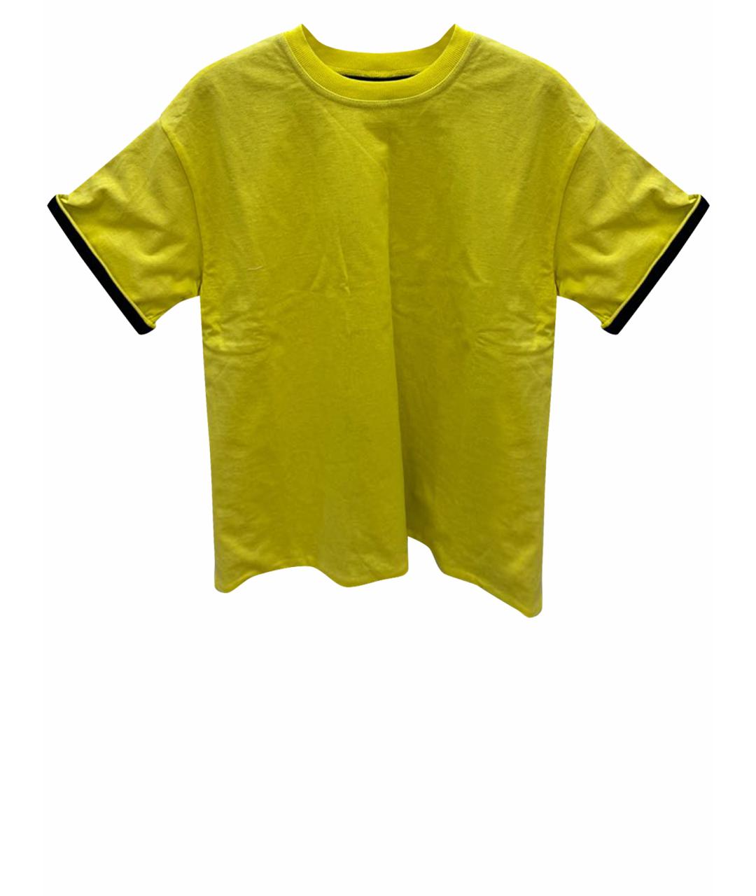 BOTTEGA VENETA Желтая хлопковая футболка, фото 1