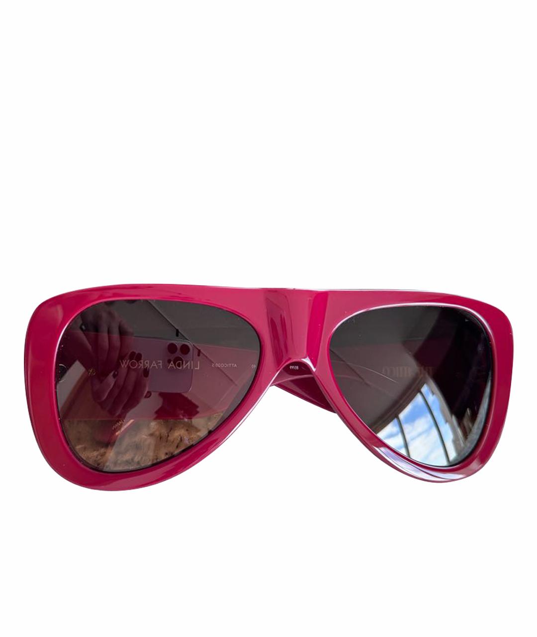 THE ATTICO Бордовые пластиковые солнцезащитные очки, фото 1