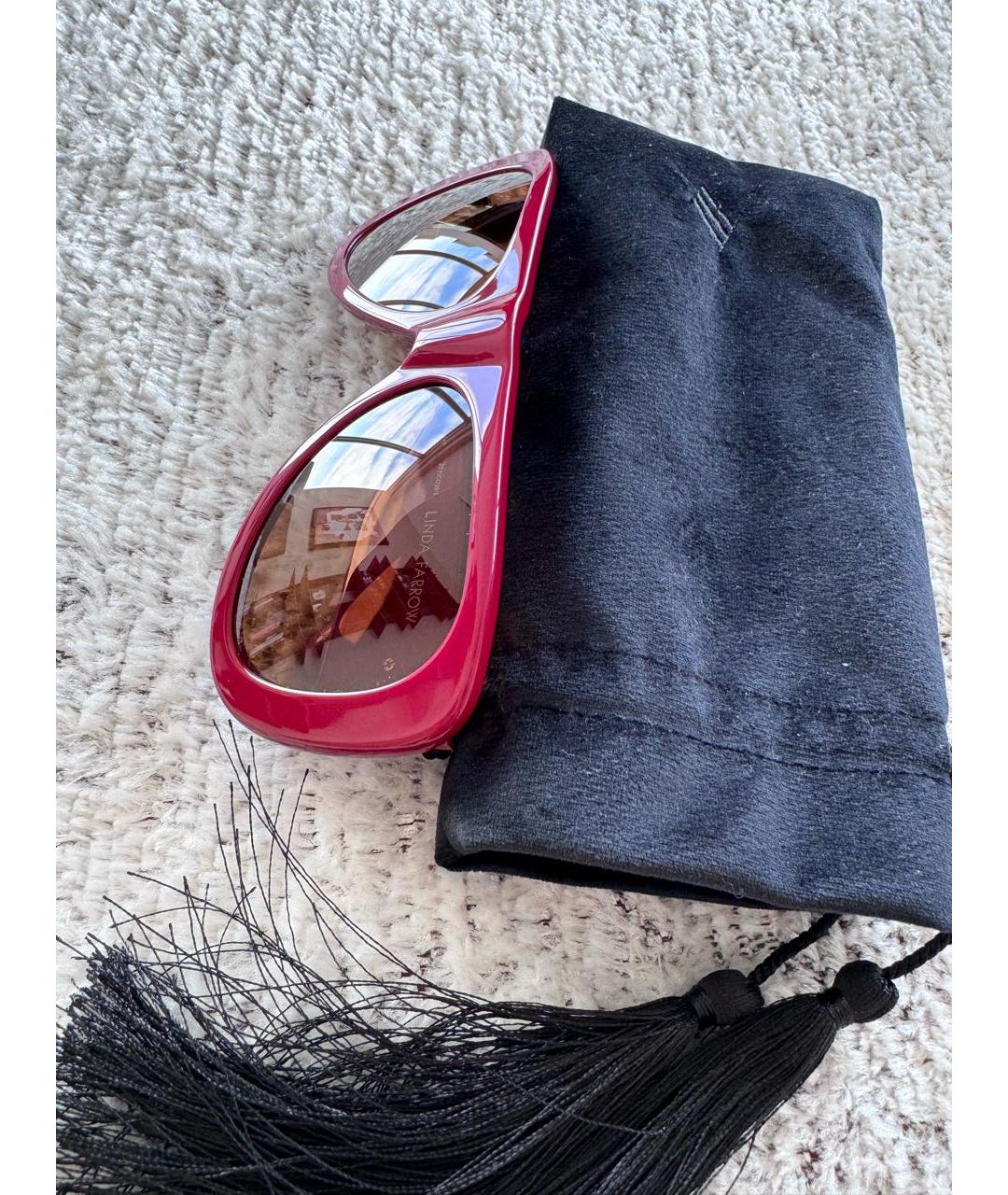 THE ATTICO Бордовые пластиковые солнцезащитные очки, фото 5