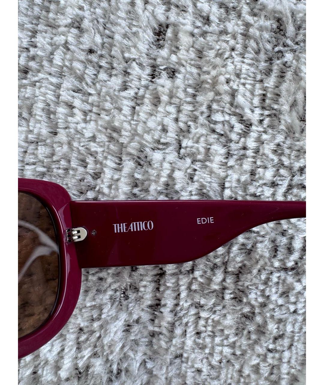 THE ATTICO Бордовые пластиковые солнцезащитные очки, фото 4
