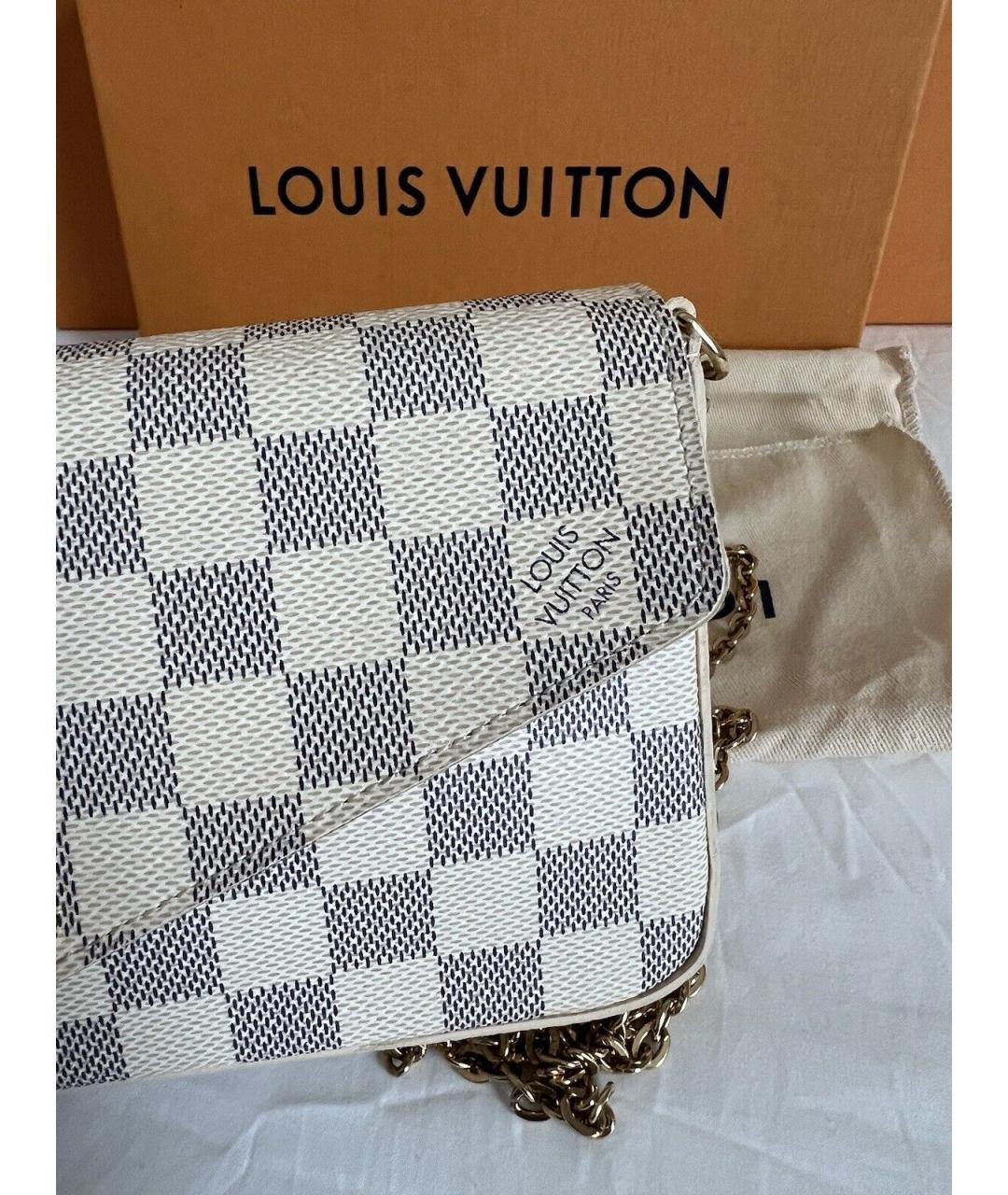 LOUIS VUITTON Белая кожаная сумка через плечо, фото 9