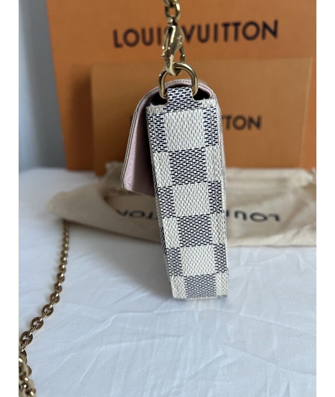 LOUIS VUITTON Белая кожаная сумка через плечо, фото 4