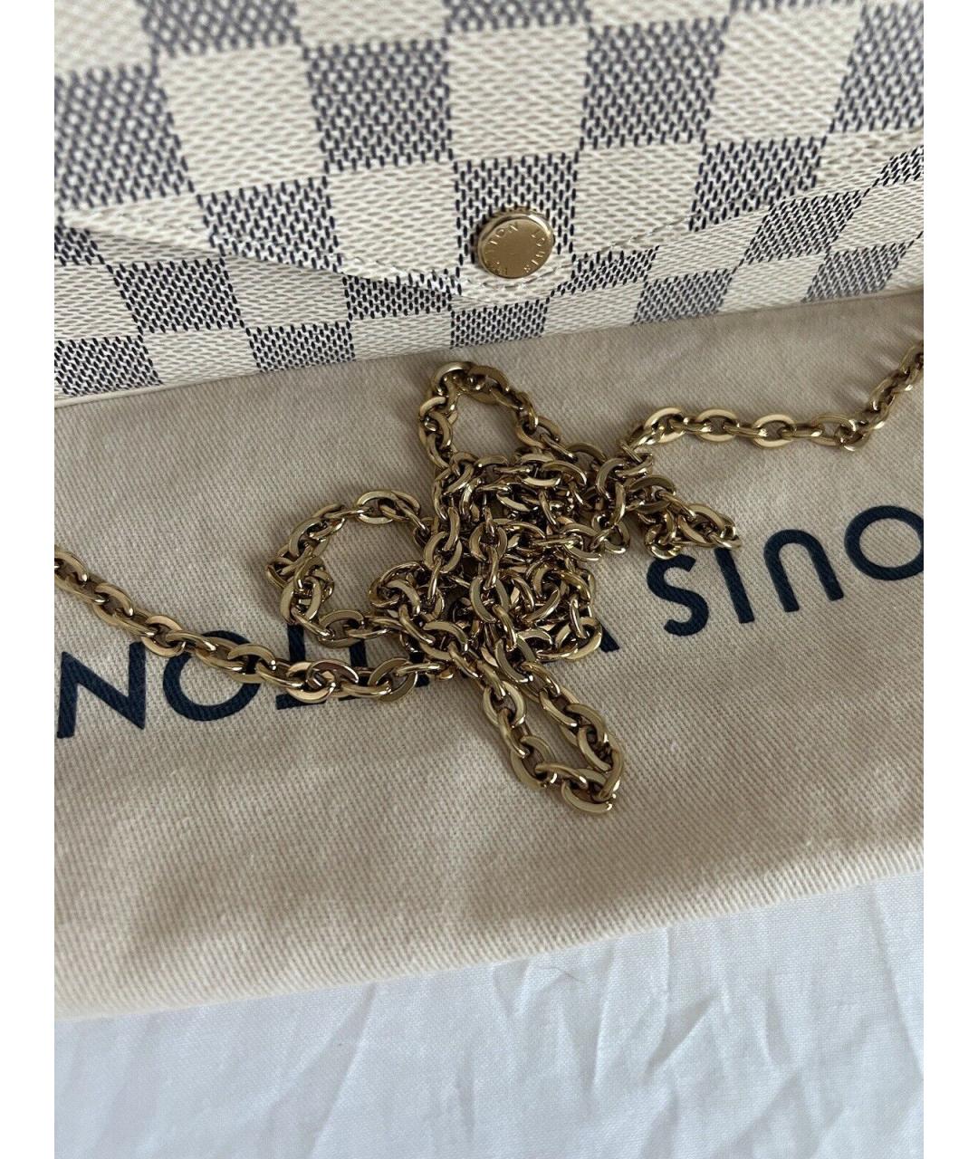 LOUIS VUITTON Белая кожаная сумка через плечо, фото 8