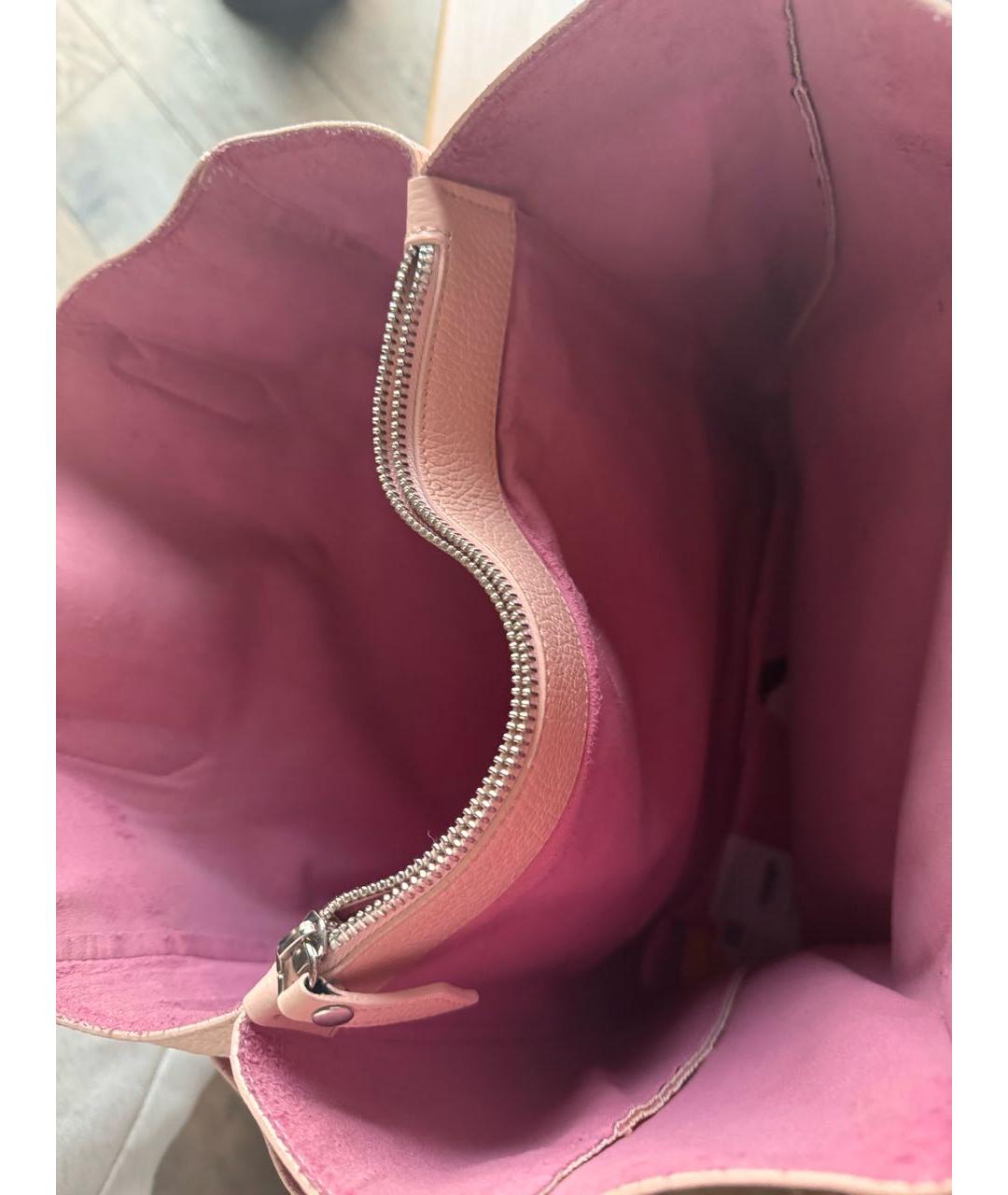 VIVIENNE WESTWOOD Розовая кожаная сумка тоут, фото 2