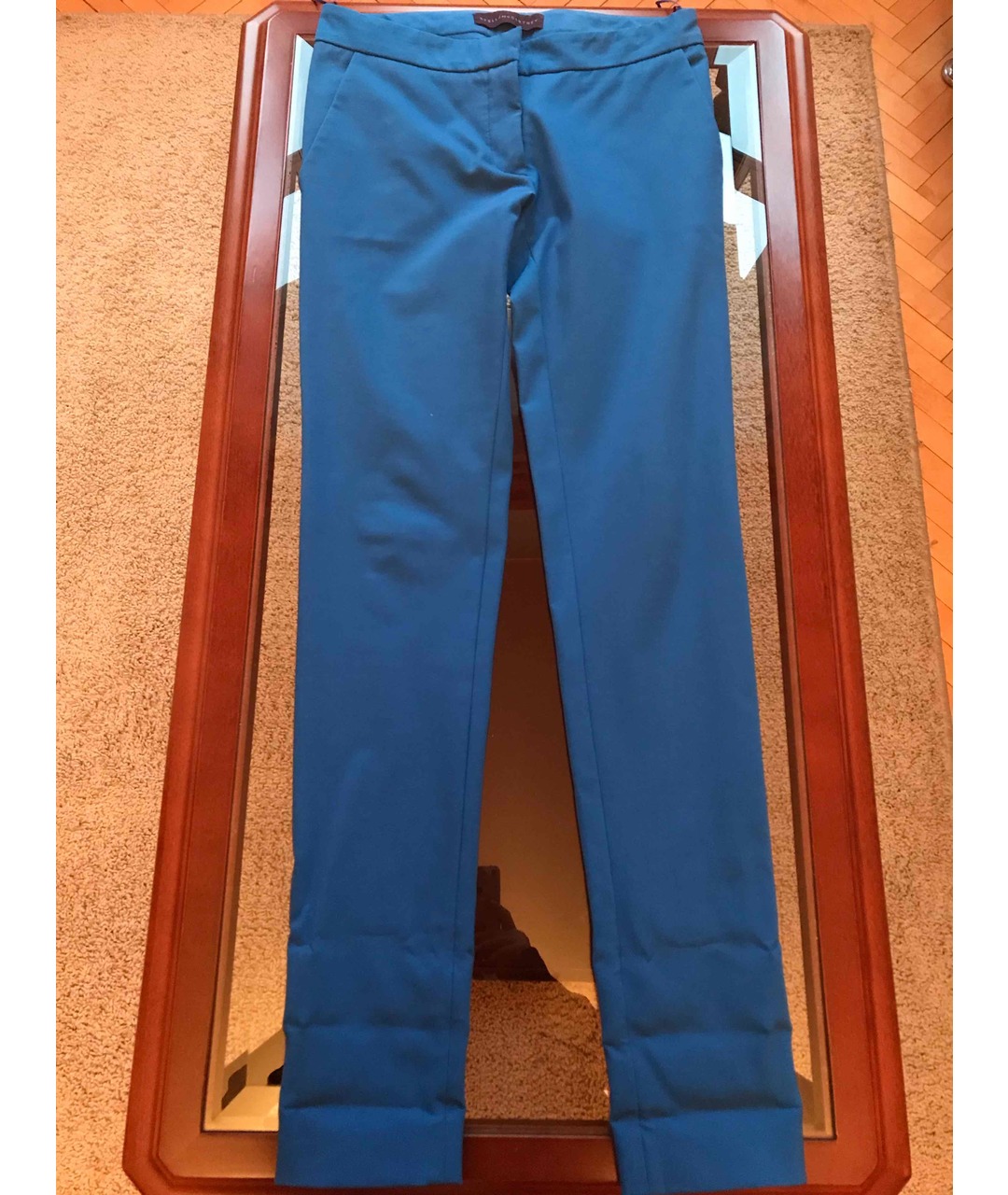 STELLA MCCARTNEY Синие хлопковые брюки узкие, фото 2