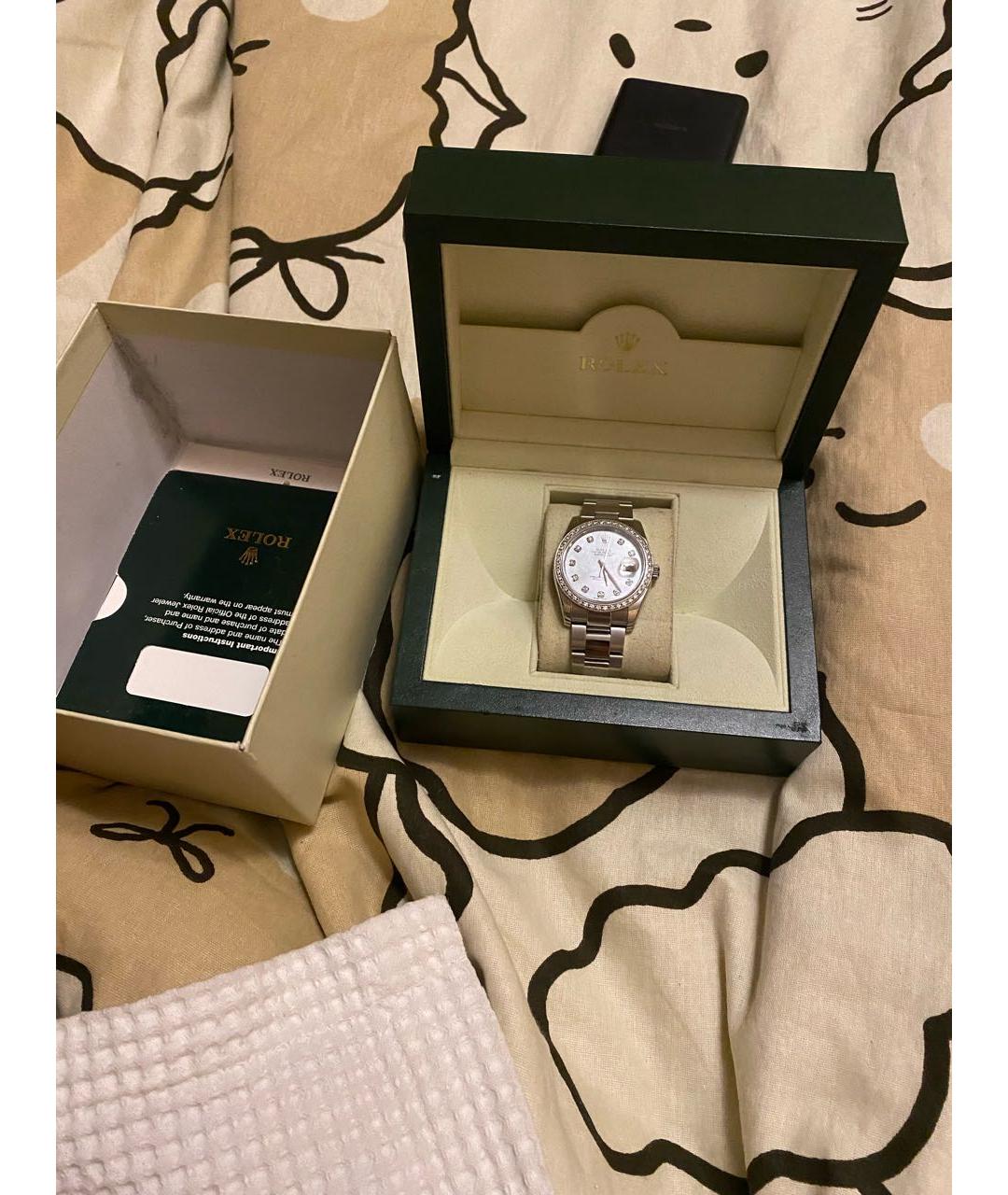 ROLEX Серебряные металлические часы, фото 4