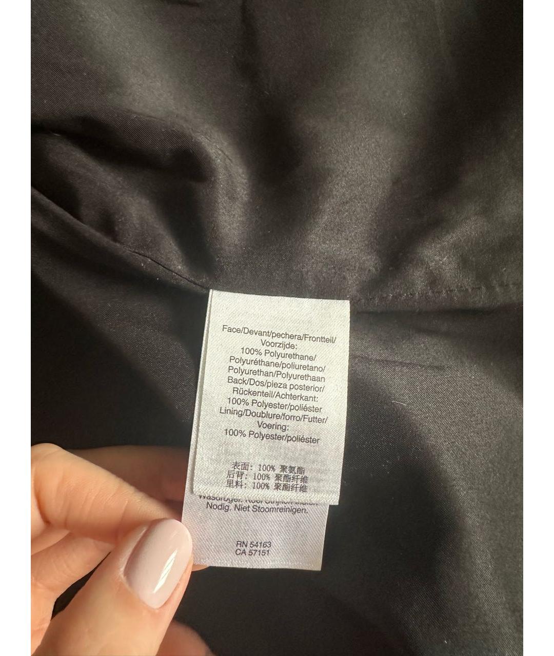 DKNY Черная полиуретановая куртка, фото 6