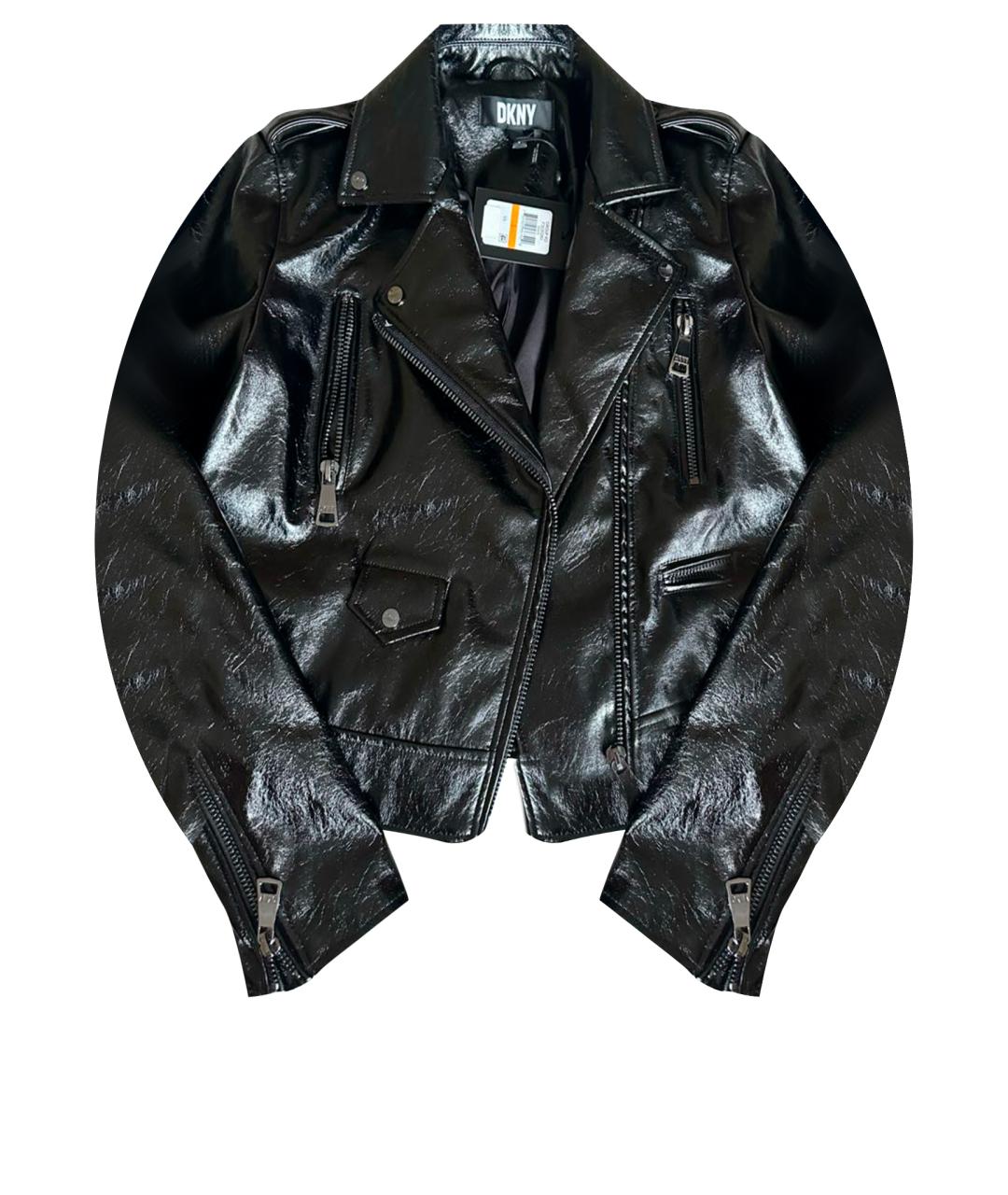 DKNY Черная полиуретановая куртка, фото 1