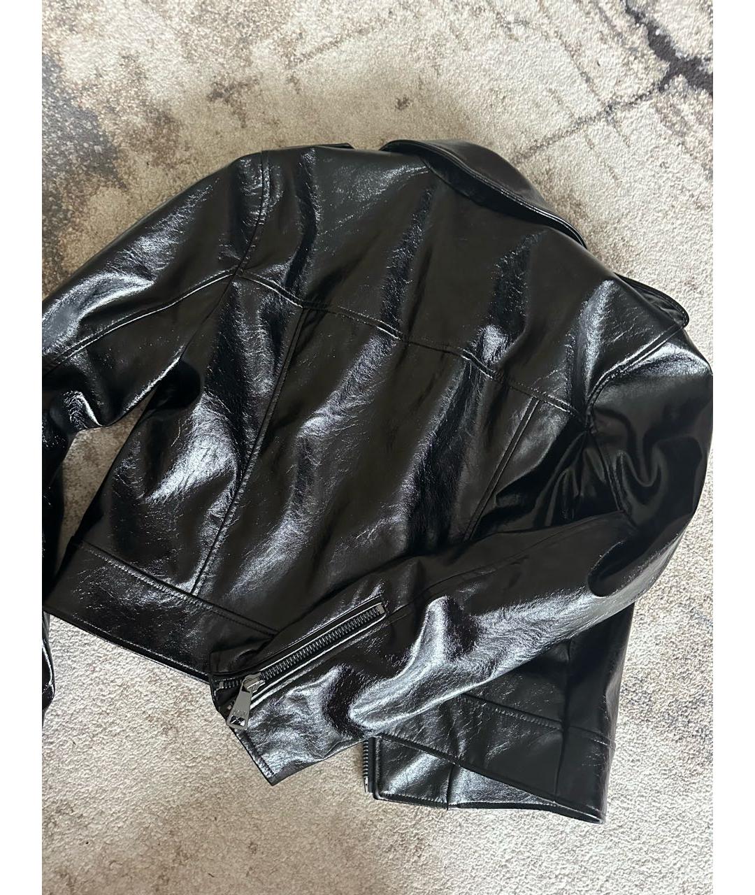 DKNY Черная полиуретановая куртка, фото 2