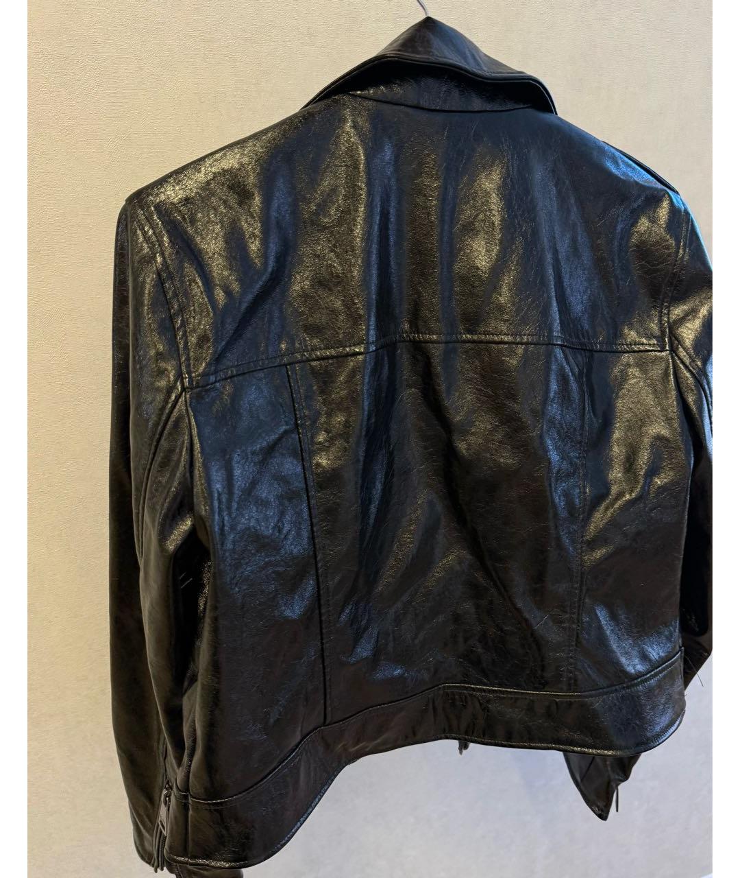 DKNY Черная полиуретановая куртка, фото 2