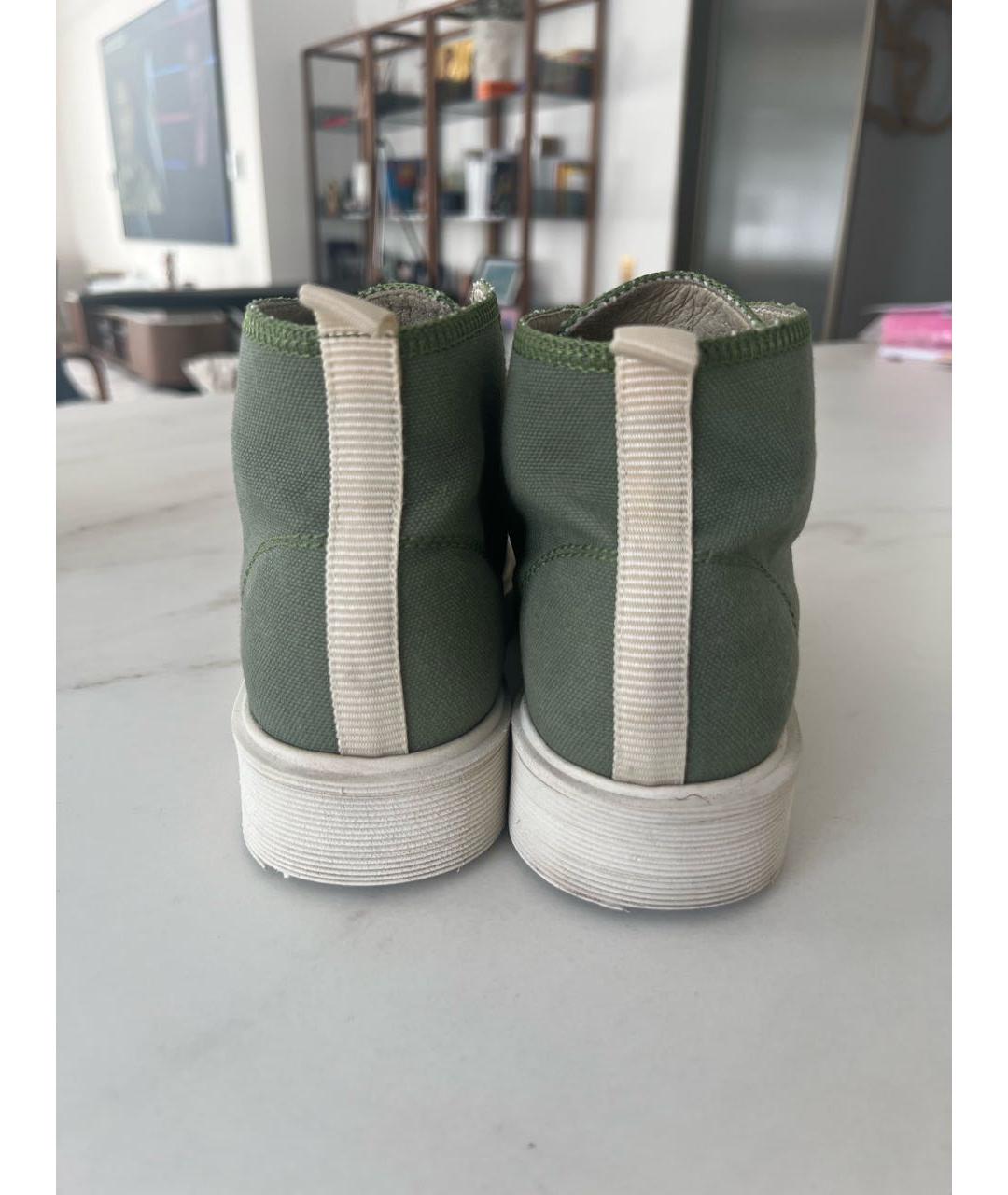 IL GUFO Зеленые текстильные ботинки, фото 4