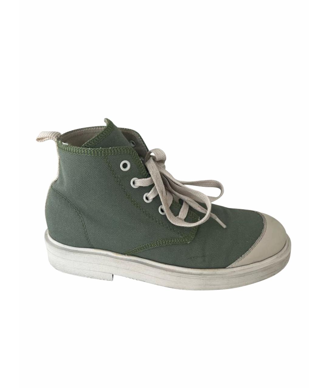 IL GUFO Зеленые текстильные ботинки, фото 1