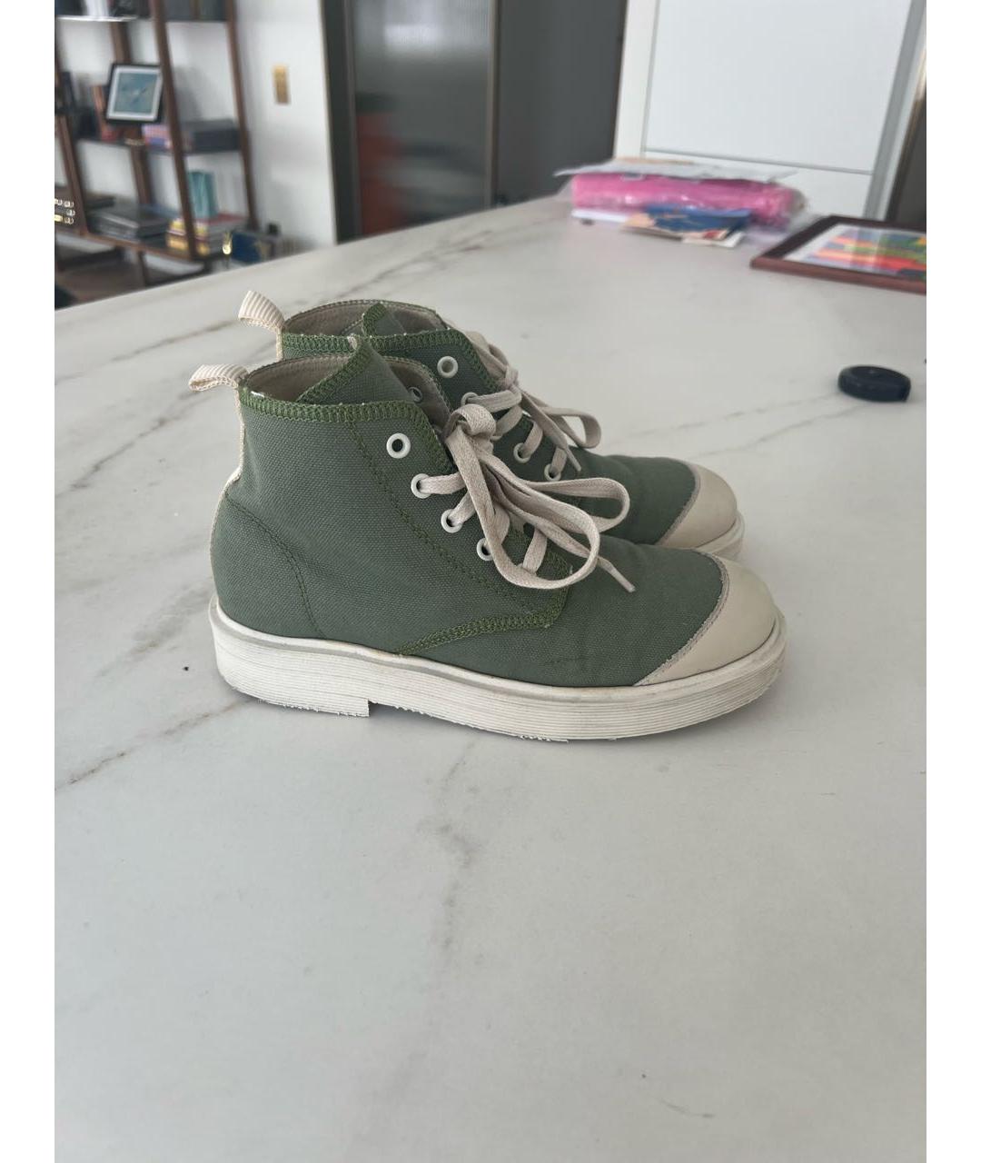 IL GUFO Зеленые текстильные ботинки, фото 7
