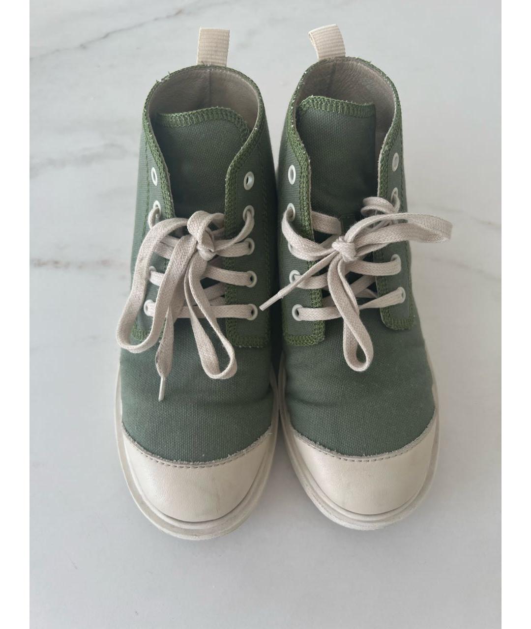 IL GUFO Зеленые текстильные ботинки, фото 2