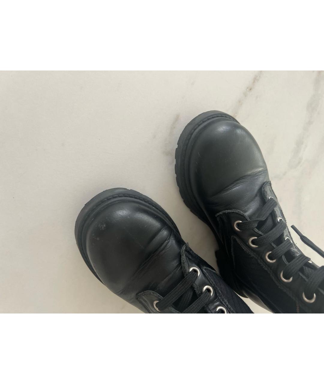 FENDI Черные кожаные ботинки, фото 6