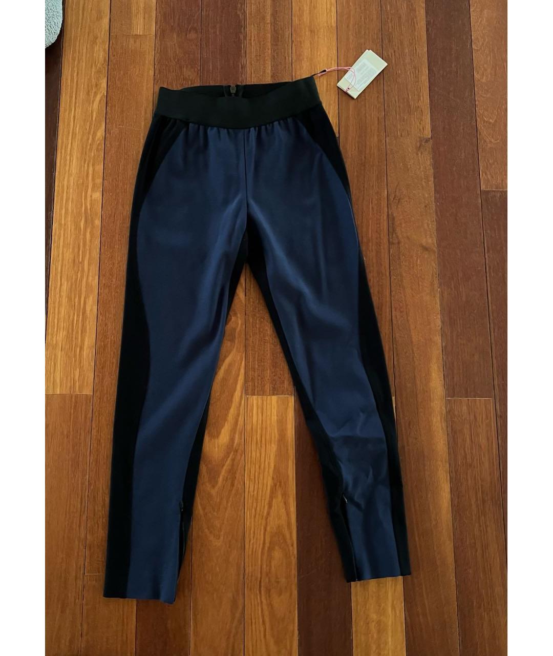 STELLA MCCARTNEY Темно-синие полиамидовые брюки узкие, фото 2