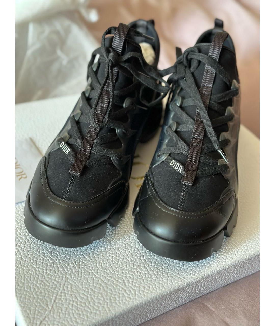 CHRISTIAN DIOR PRE-OWNED Черные кожаные кроссовки, фото 2