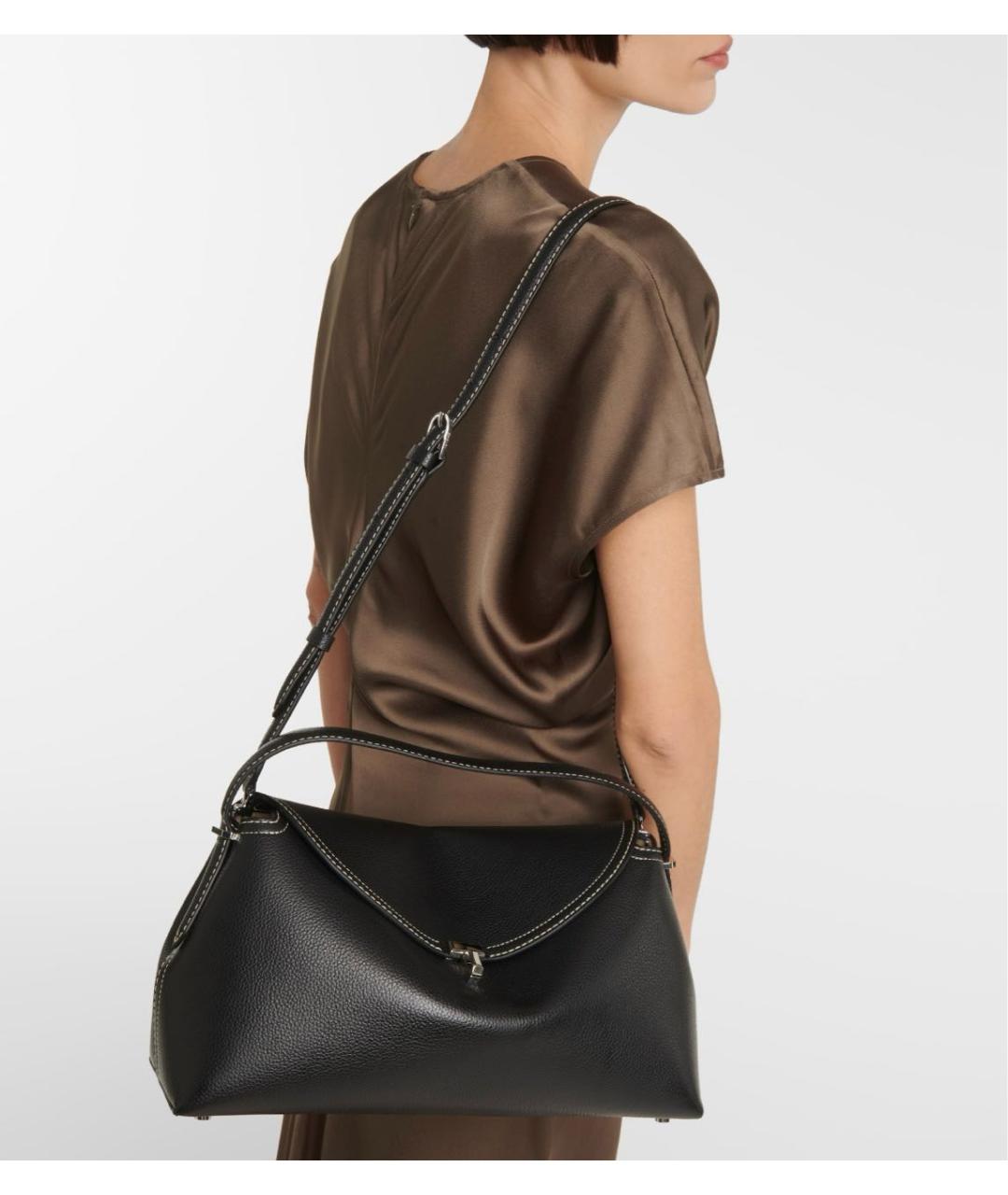 TOTEME Черная кожаная сумка через плечо, фото 6