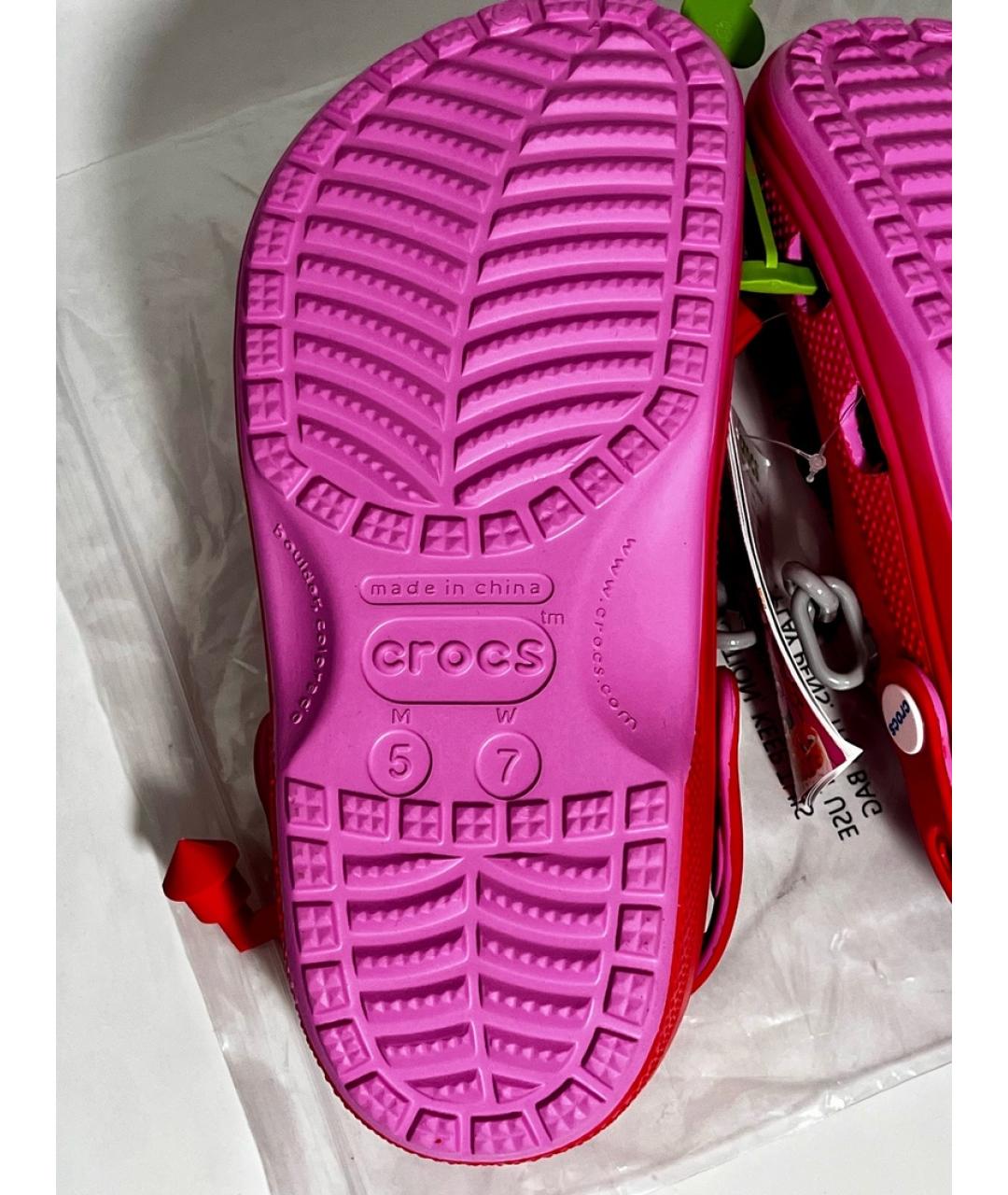 CROCS Розовые резиновые сабо, фото 5