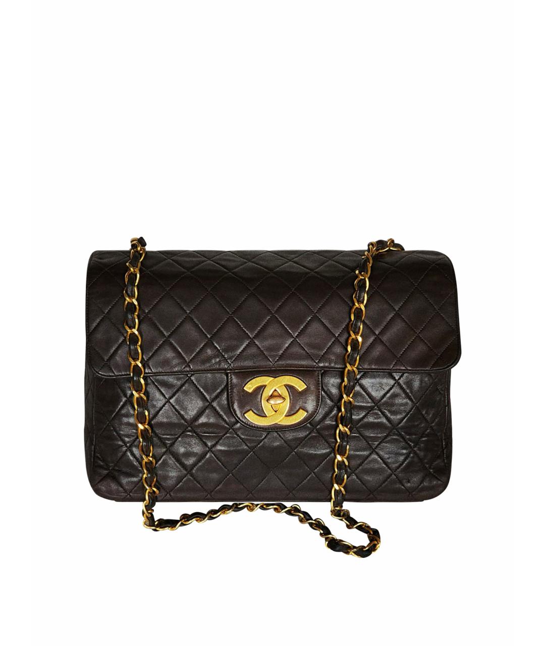 CHANEL PRE-OWNED Коричневая кожаная сумка через плечо, фото 1