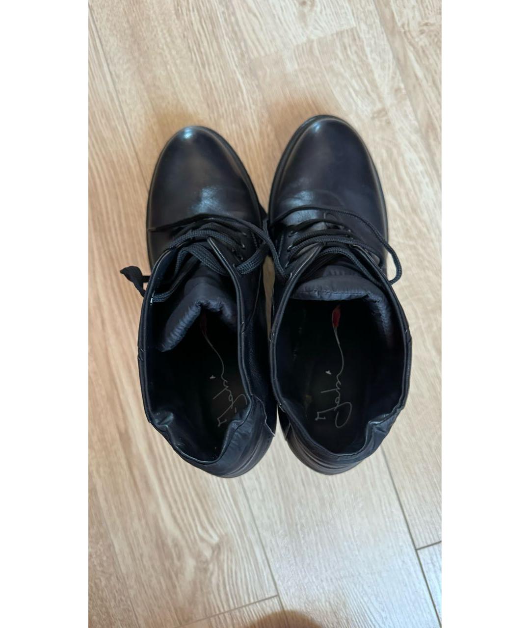 FABI Черные кожаные ботинки, фото 3