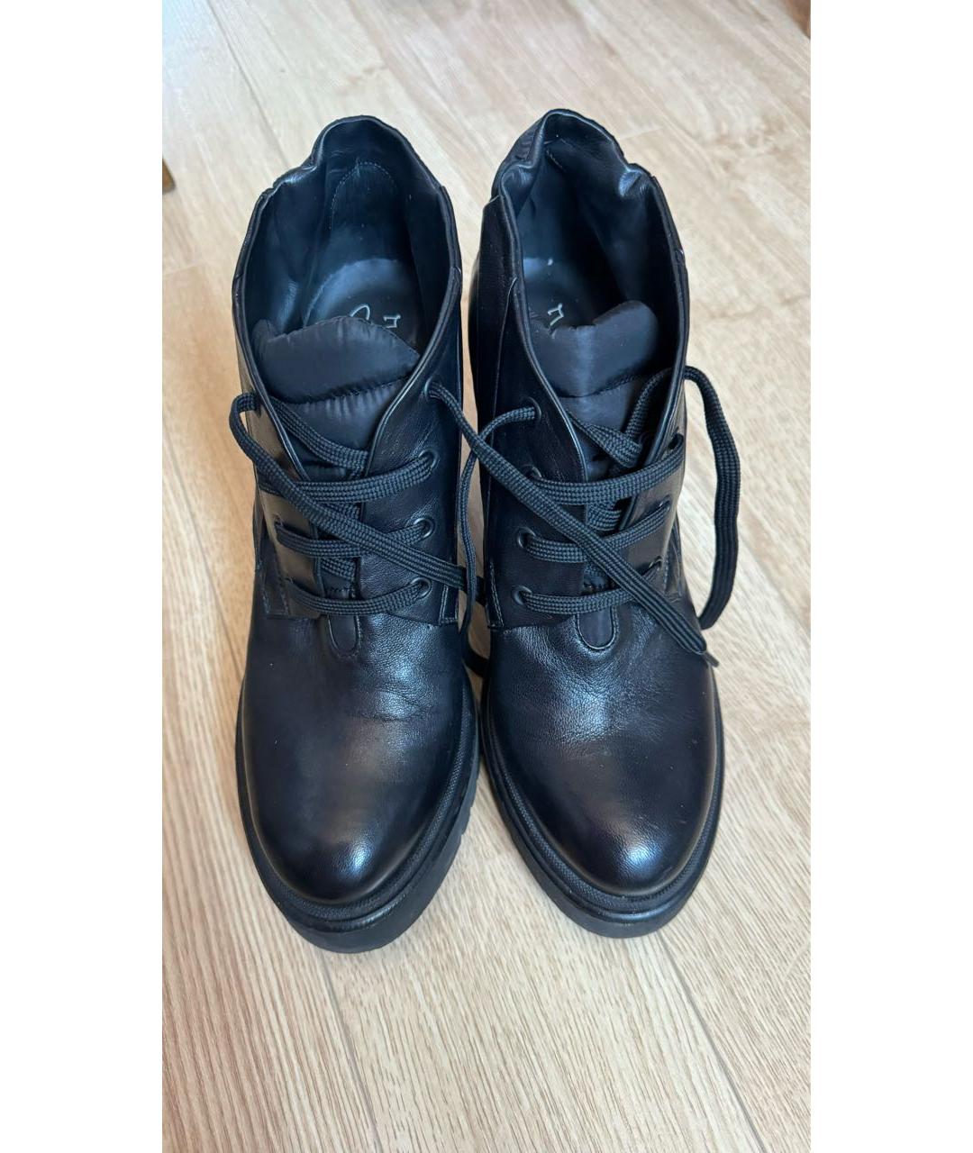 FABI Черные кожаные ботинки, фото 2