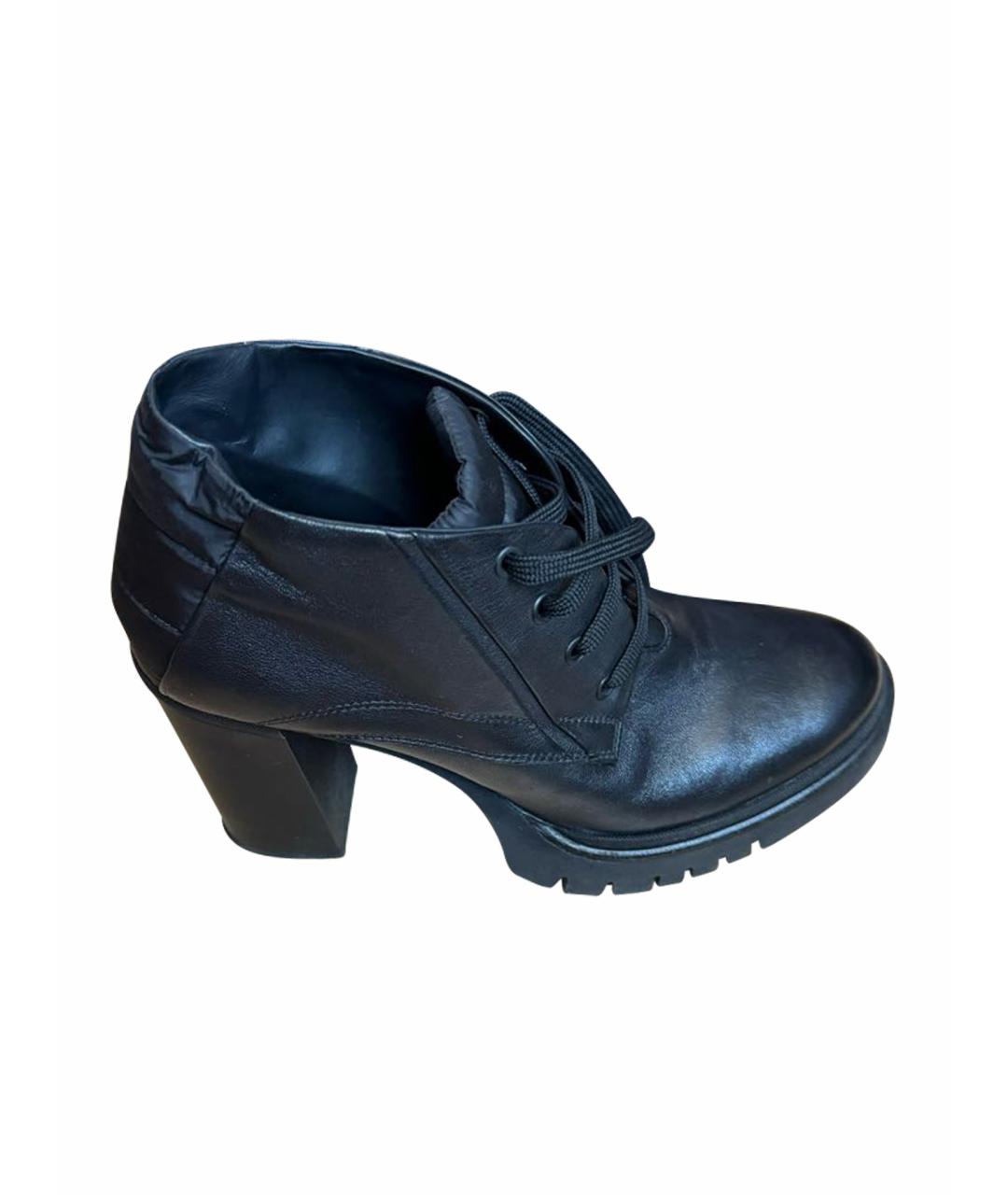 FABI Черные кожаные ботинки, фото 1