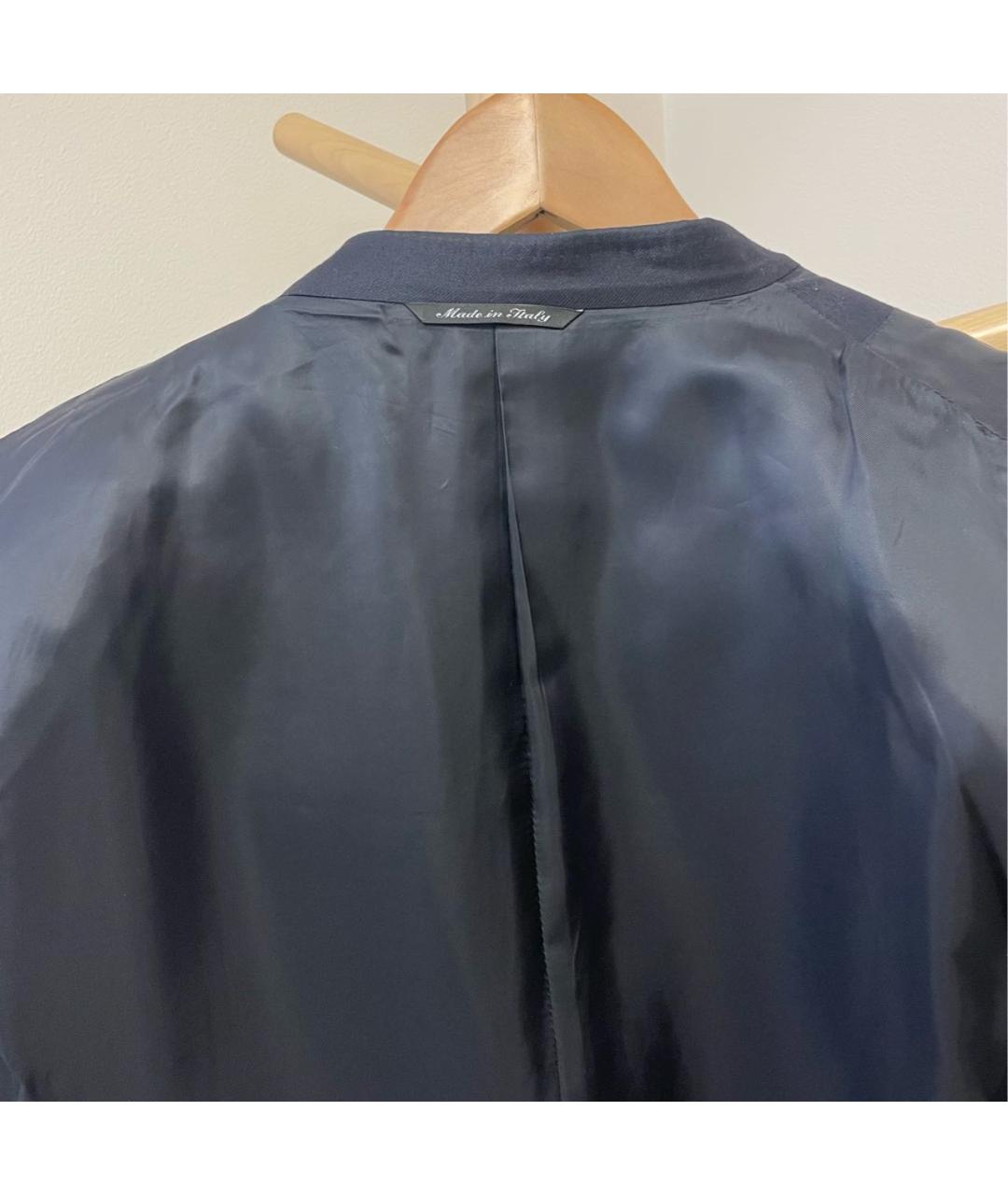 CANALI Темно-синий шерстяной пиджак, фото 3