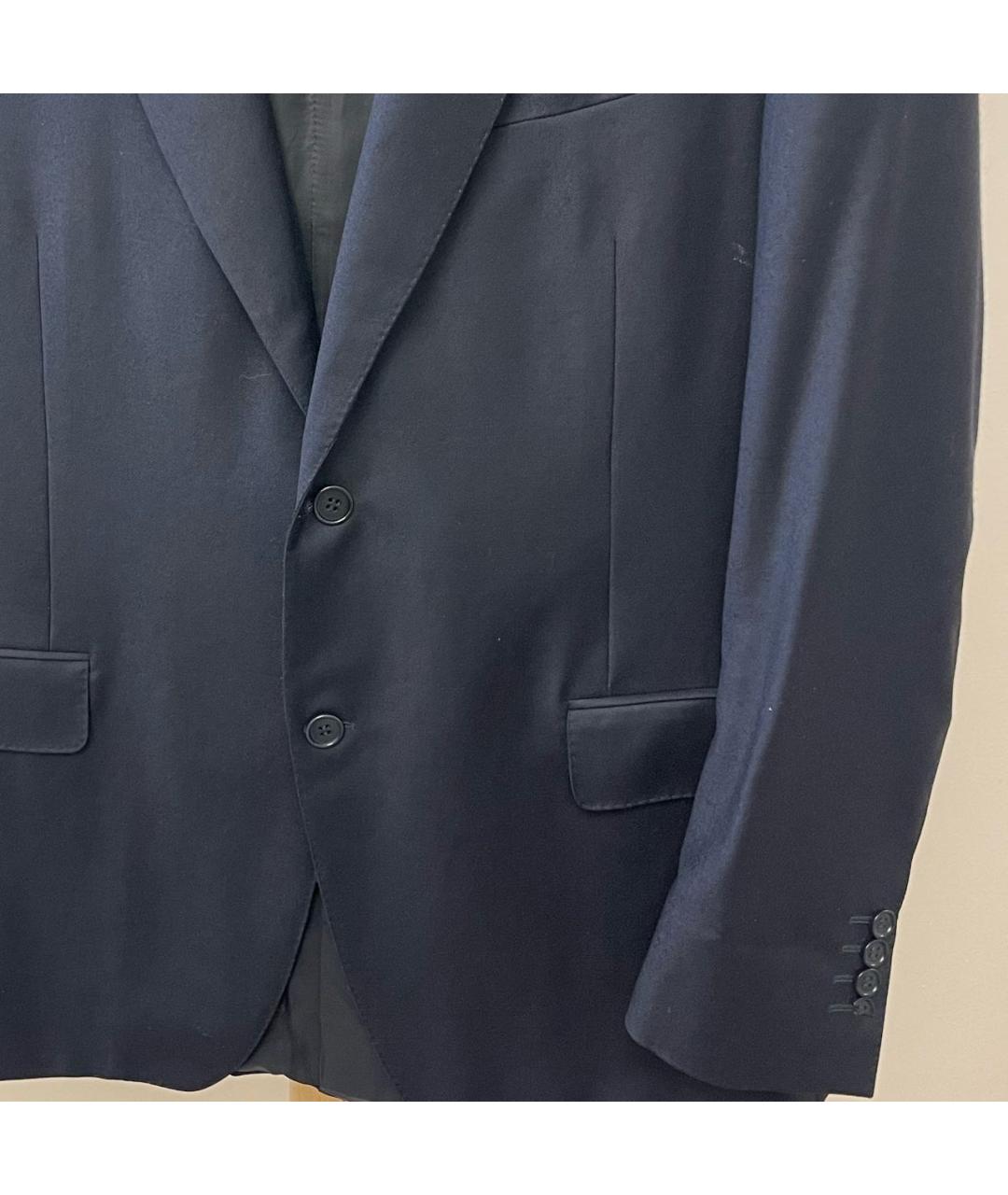 CANALI Темно-синий шерстяной пиджак, фото 4