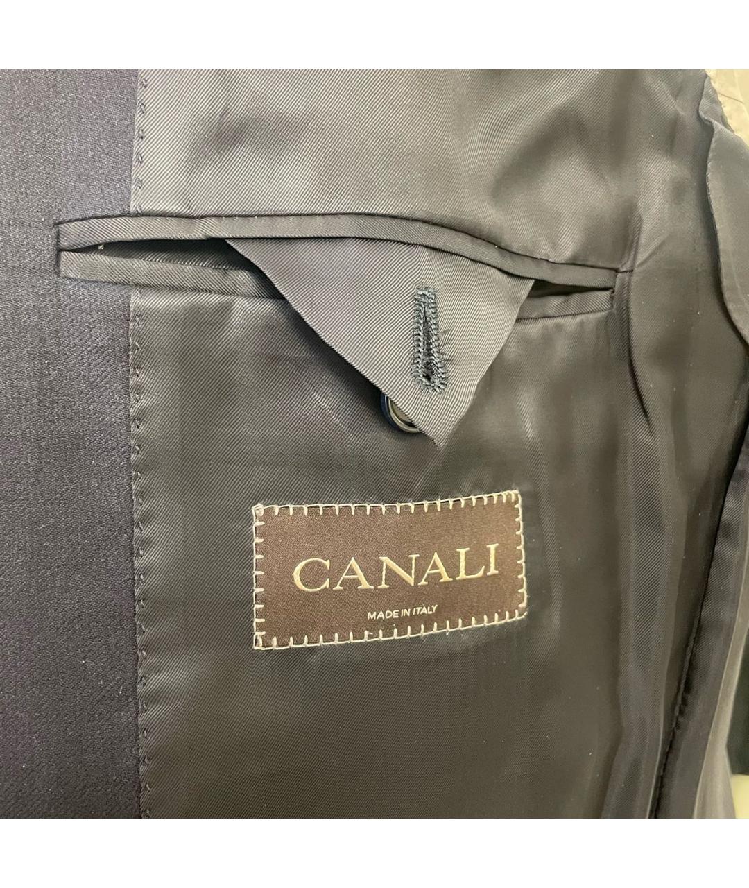 CANALI Темно-синий шерстяной пиджак, фото 7