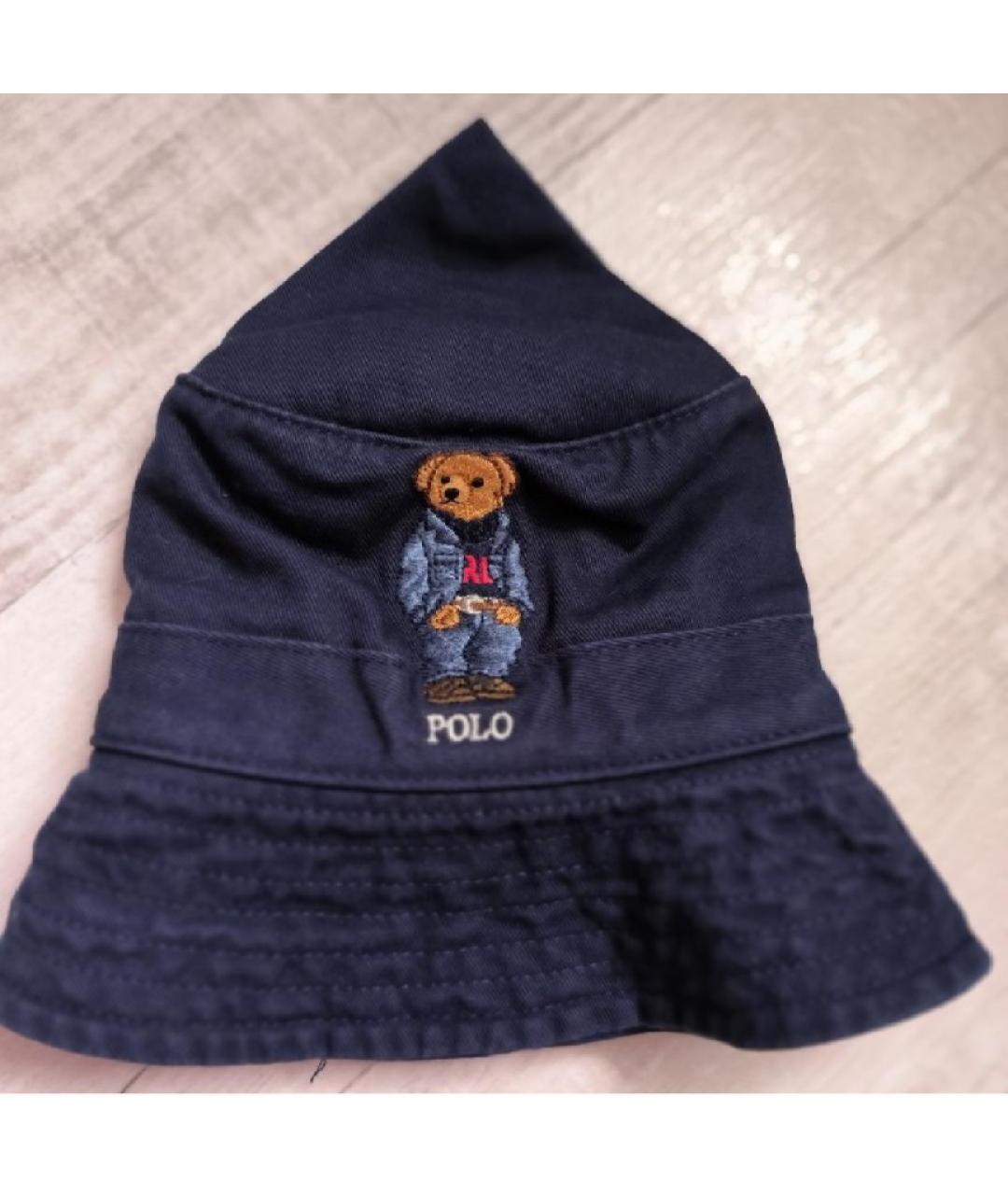 POLO RALPH LAUREN Темно-синяя хлопковая панама, фото 3