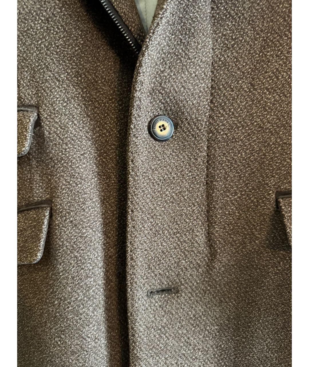 LORO PIANA Коричневое кашемировое пальто, фото 4